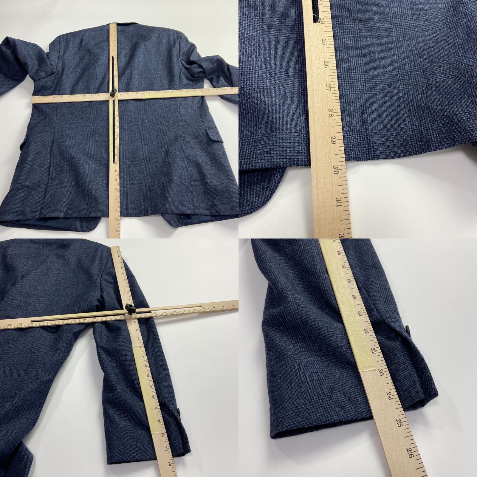 Tommy Hilfiger Tommy Hilfiger XL Men's 100% Wool Two Button Blazer Sport Coat Blue Size 46R - 9 Thumbnail