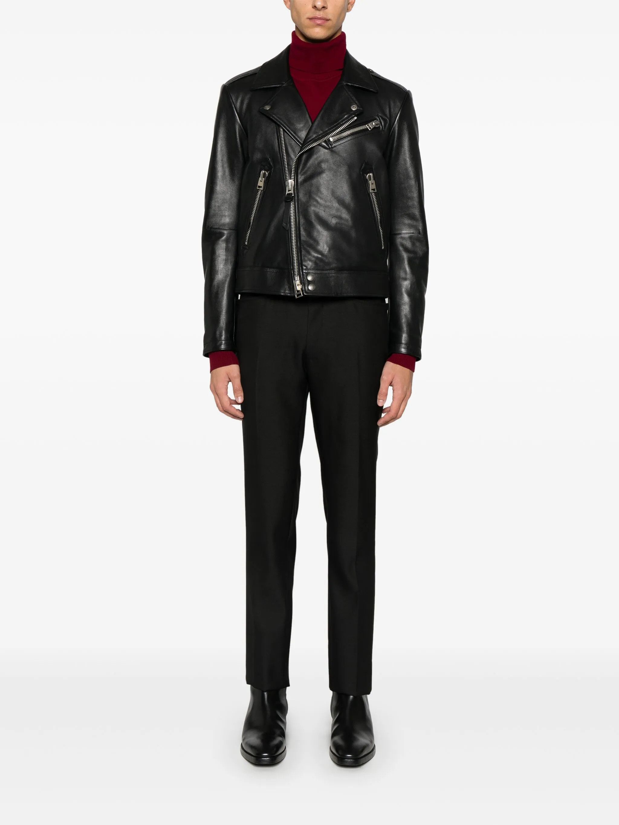 Tom Ford o1s22i1n0125 Wool And Silk Trouser in Black Size US 32 / EU 48 - 2 Thumbnail