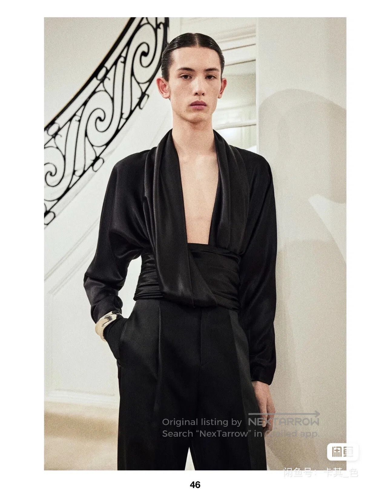 Saint Laurent Paris Saint Laurent Paris Satin Waist Cincher Shirt| Size US XS / EU 42 / 0 - 5 Thumbnail