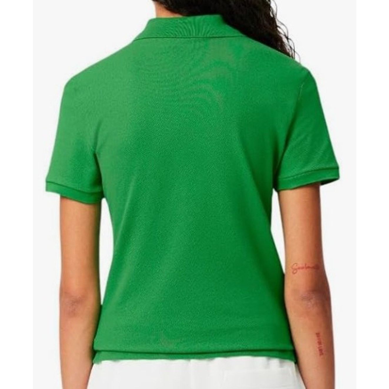 Lacoste Lacoste Women's Slim Fit Stretch Mini Pique Polo Green 10 Size L / US 10 / IT 46 - 5 Thumbnail