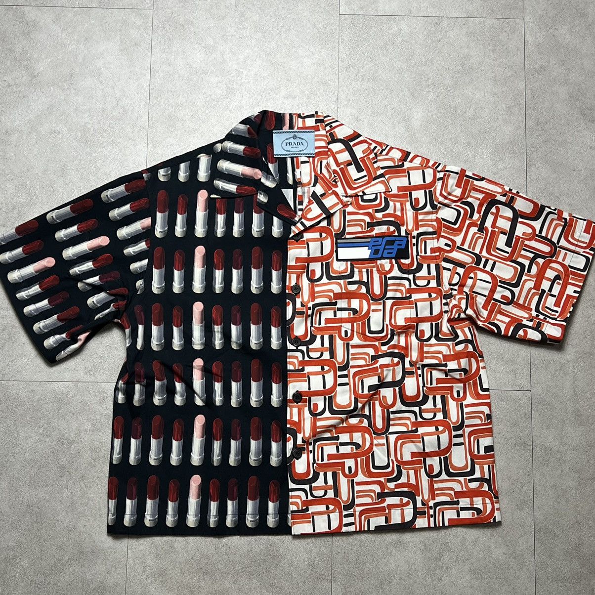 Prada Rouge Double Match Thunder Hawaiian Shirts