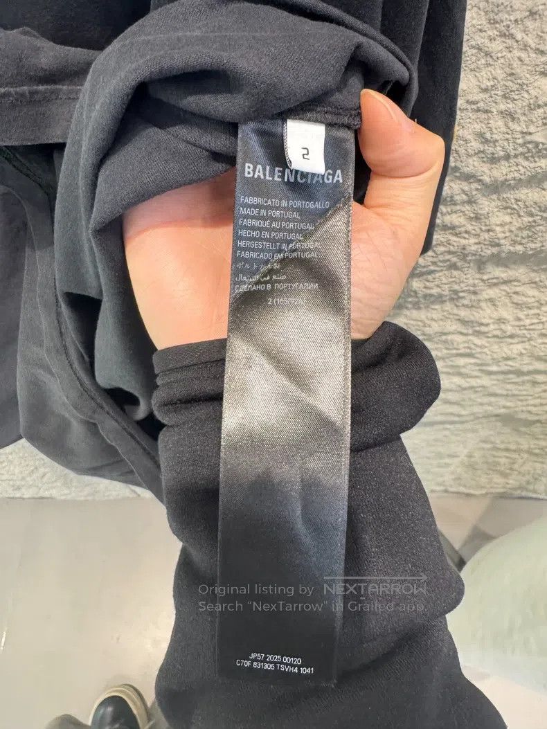Balenciaga Balenciaga Faded Fleece Short Sleeve T-Shirt Size US M / EU 48-50 / 2 - 6 Thumbnail