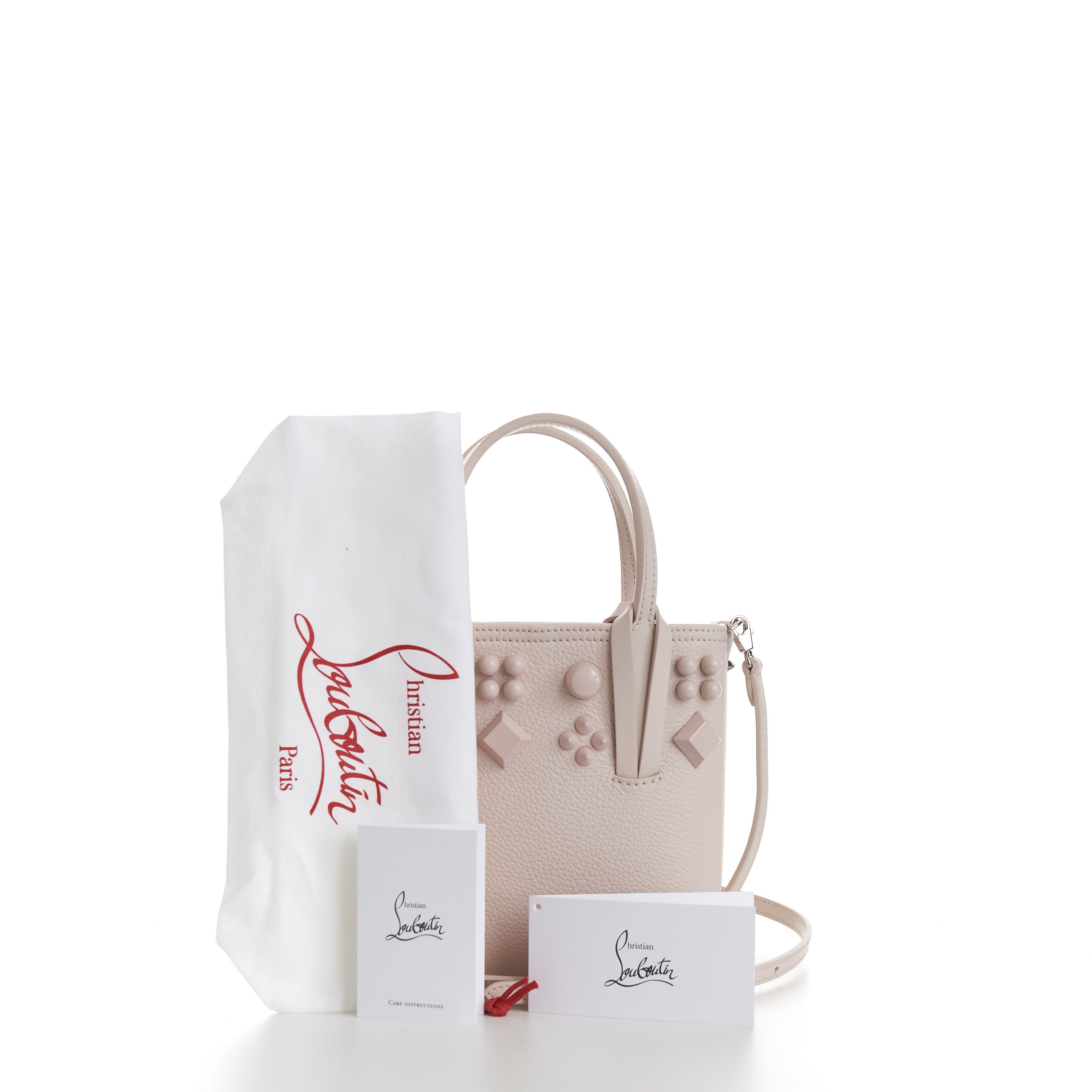 Christian Louboutin Cabata N/S Mini Bag - Milk White Leather, Tonal Spikes Size ONE SIZE - 10 Thumbnail