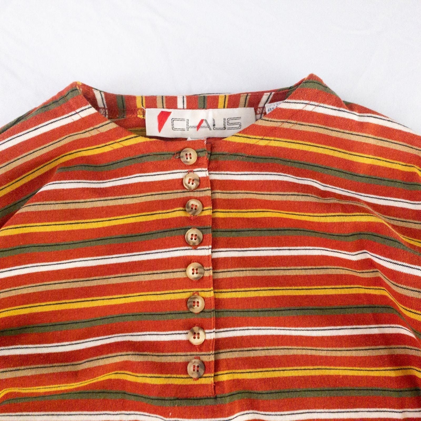 Other Chaus Vintage Orange & Red Striped Shirt Womens Small Size S / US 4 / IT 40 - 4 Thumbnail