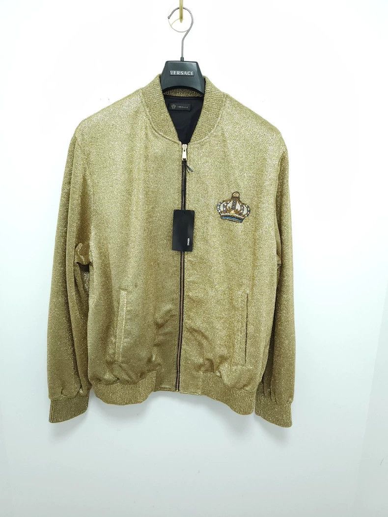 Versace Versace Gold silk crown jacket Size US XXL / EU 58 / 5 - 1 Thumbnail