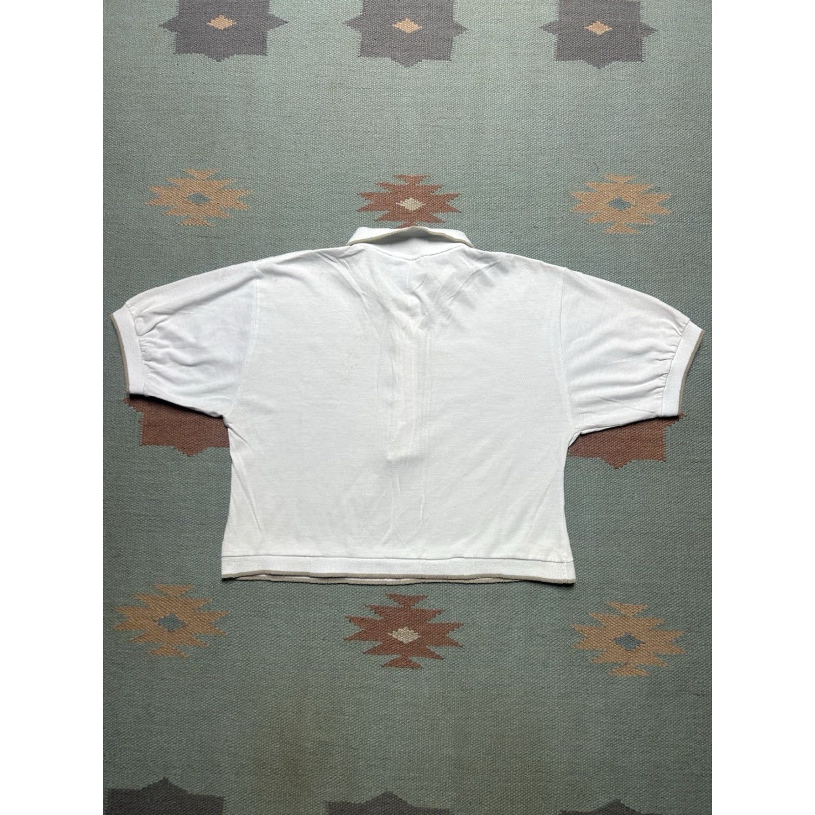 Vintage VINTAGE 90s short sleeve polo shirt white Cropped Women’s S Pullover Blank Polo Shirt Cropped 90s Women’s Small White Shirts Women Size S / US 4 / IT 40 - 6 Thumbnail