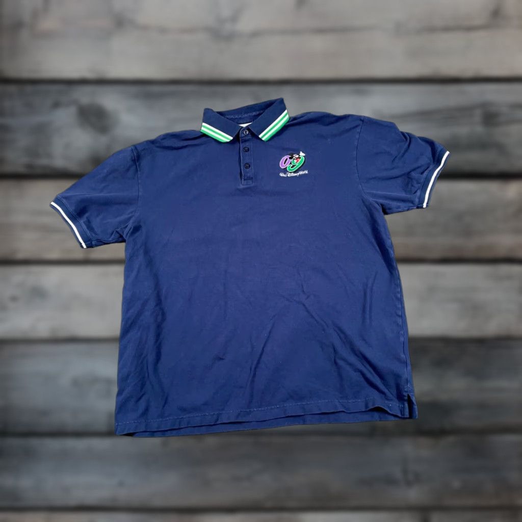 Disney Disney World Polo Shirt Adult Large Dark Blue Mickey Mouse 2009 Y2K Stretch Size US L / EU 52-54 / 3 - 1 Thumbnail