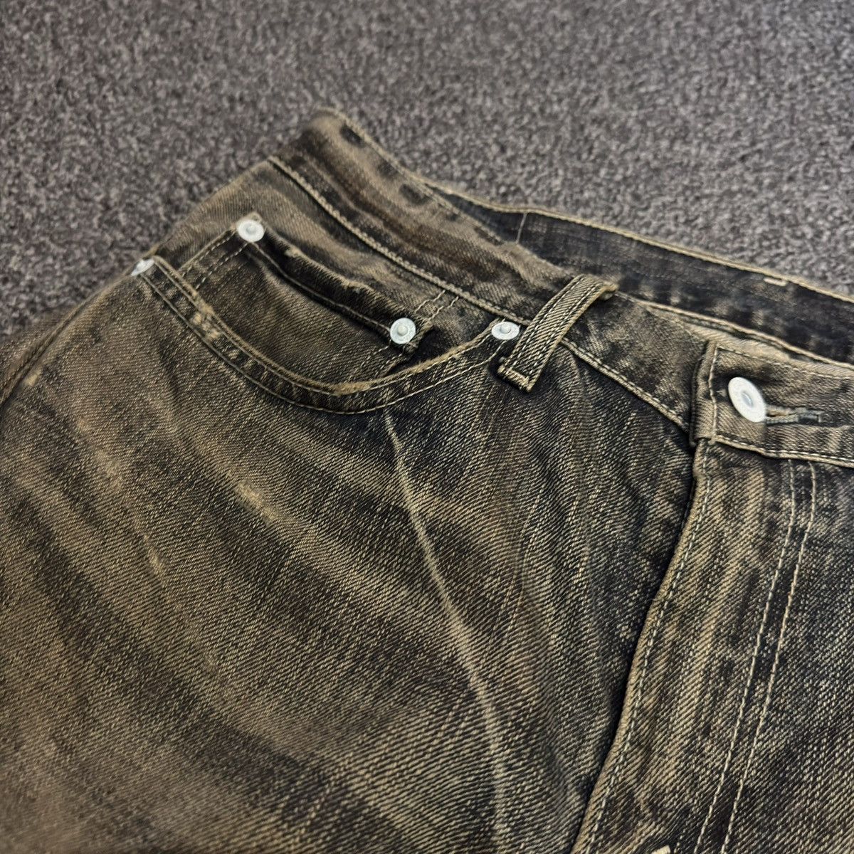 Engineered Garments × Levi's Vintage Y2K Levis 505 Statement Piece Mud Wash Grunge Denim Size US 32 / EU 48 - 11 Thumbnail