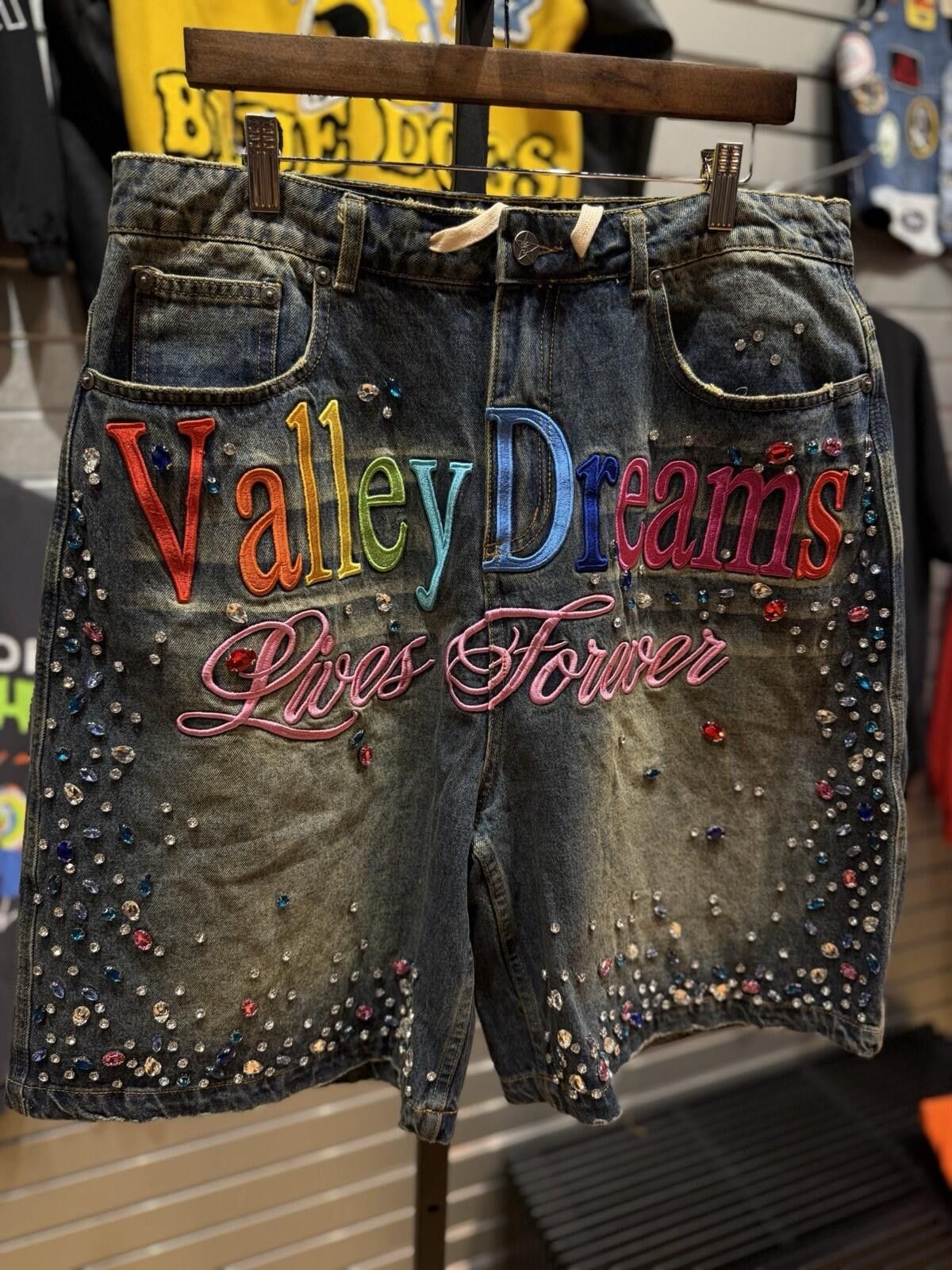 Vale Valley Blue Denim Stone Crystal Shorts Size 32 (Brand New) Size US 32 / EU 48 - 4 Thumbnail