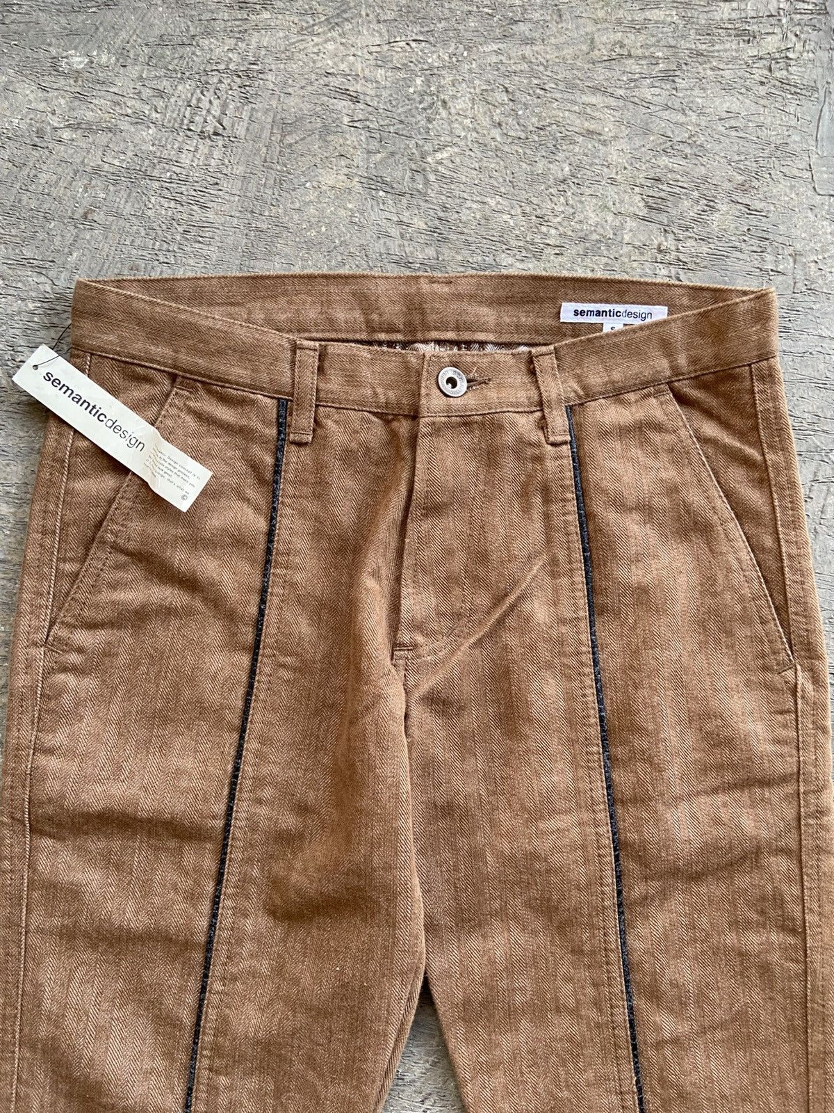semanticdesign 2000s (NWT) Semanticdesign - Herringbone Flare Pants Size US 29 - 3 Thumbnail