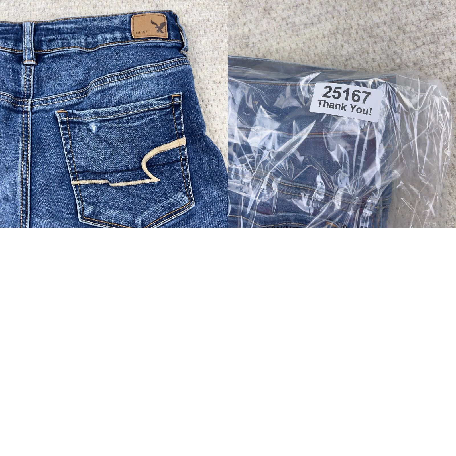 American Eagle Outfitters American Eagle Shorts Women 6 High Rise Cut Off Shortie Cuffed Dark Jean Jorts Size 28" / US 6 / IT 42 - 9 Thumbnail