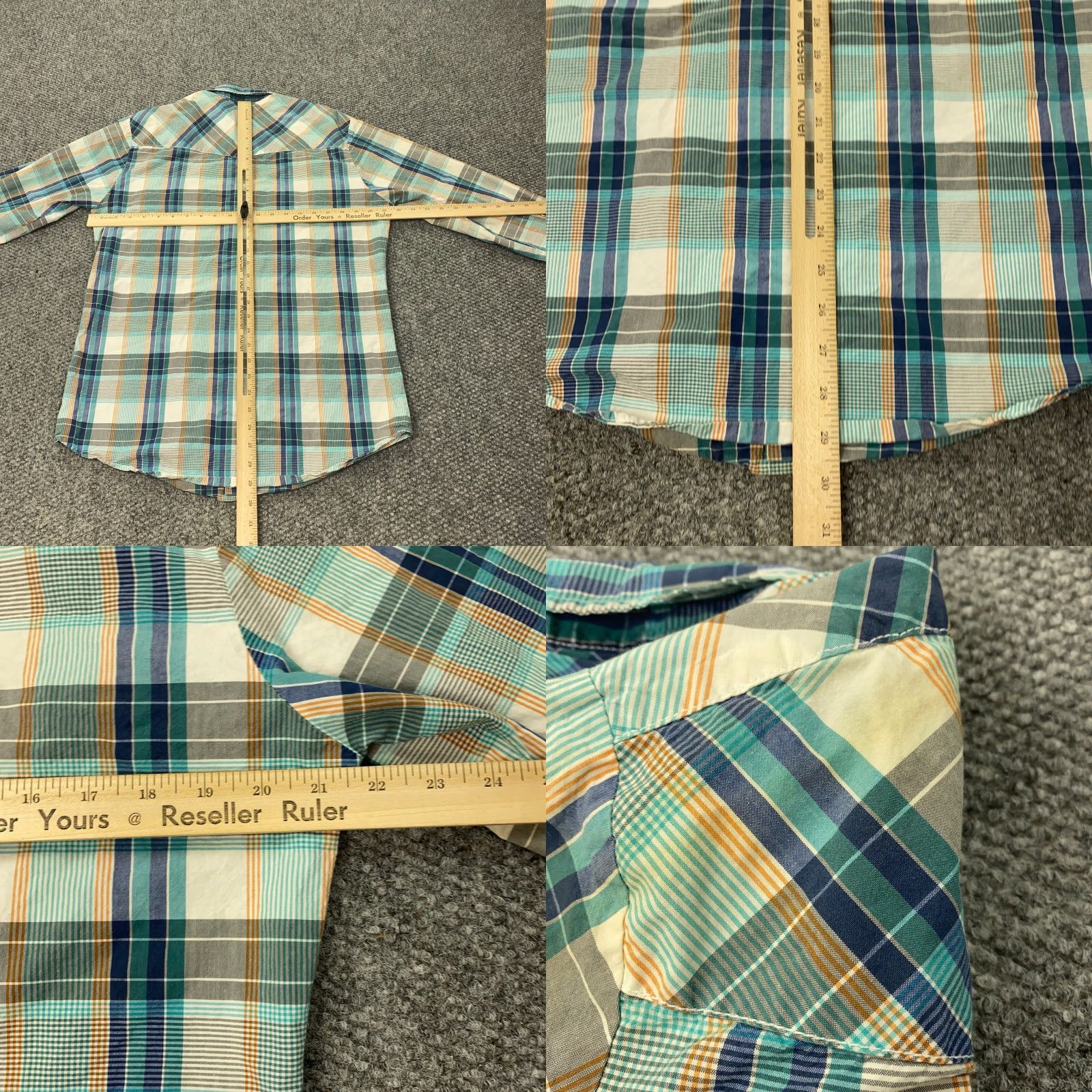 Vintage VINTAGE Big Mac Western Shirt Men Medium Blue Plaid Flannel Long Sleeve Pearl Snap Casual Workwear Size US M / EU 48-50 / 2 - 8 Thumbnail