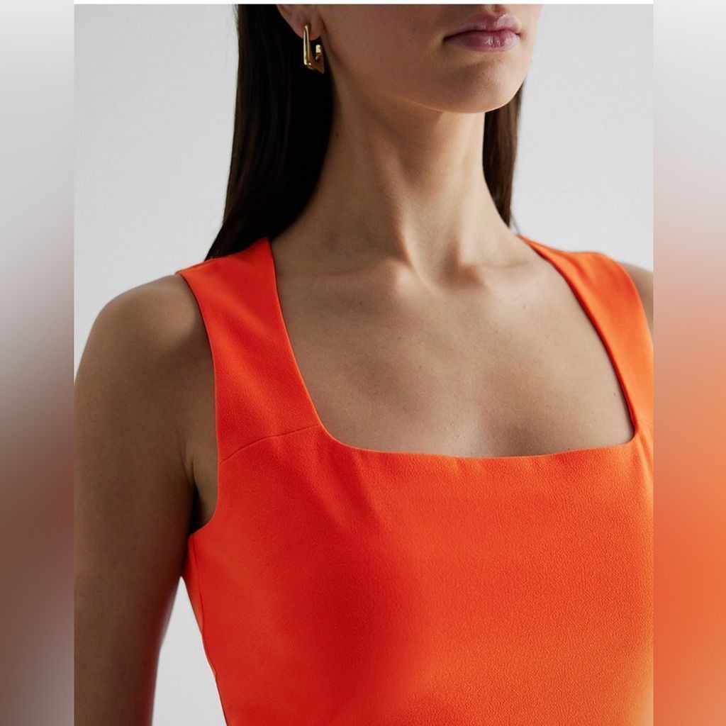 Express NEW with tags (NWT) Express Orange Square Neck Cropped Tank Size XL / US 12-14 / IT 48-50 - 5 Thumbnail