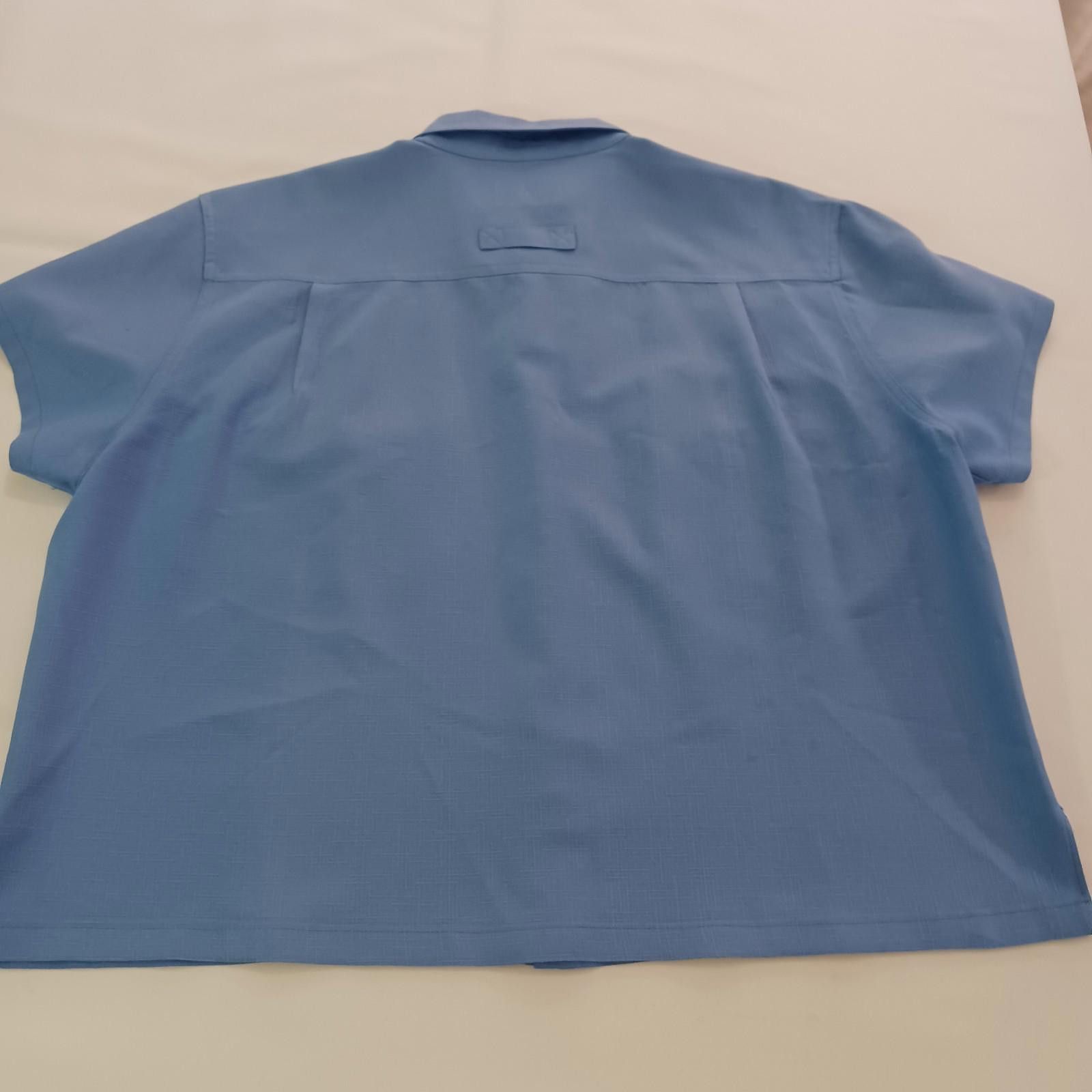 Designer Vintage John Blair Men's Blue Pockets Short Sleeve Shirt 2XL Size US XXL / EU 58 / 5 - 12 Thumbnail