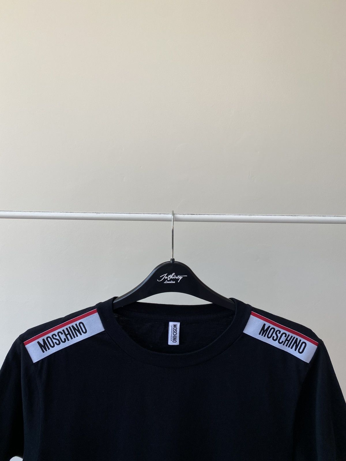 Moschino Vintage MOSCHINO UNDERWEAR Tape Logo T-Shirt Size US L / EU 52-54 / 3 - 4 Thumbnail