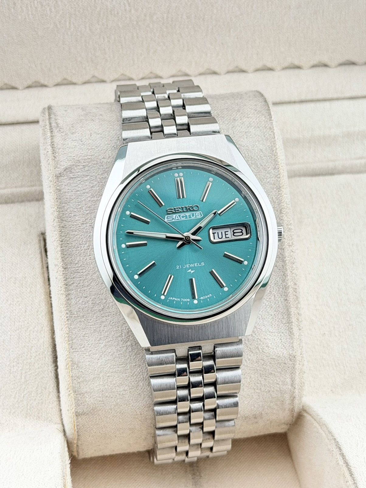 Seiko Seiko 5 Automatic Sea Green Dial 6309 Vintage Mens Watch Size 36 - 2 Thumbnail