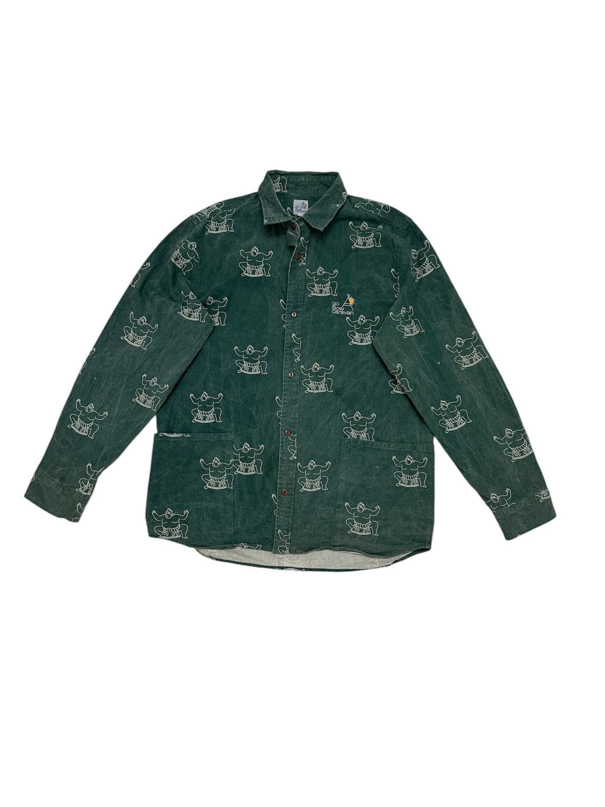 Japanese Brand × go slow caravan Go Slow Caravan Sumo Warrior Over Print Bottom Pocket Style Size US M / EU 48-50 / 2 - 1 Thumbnail