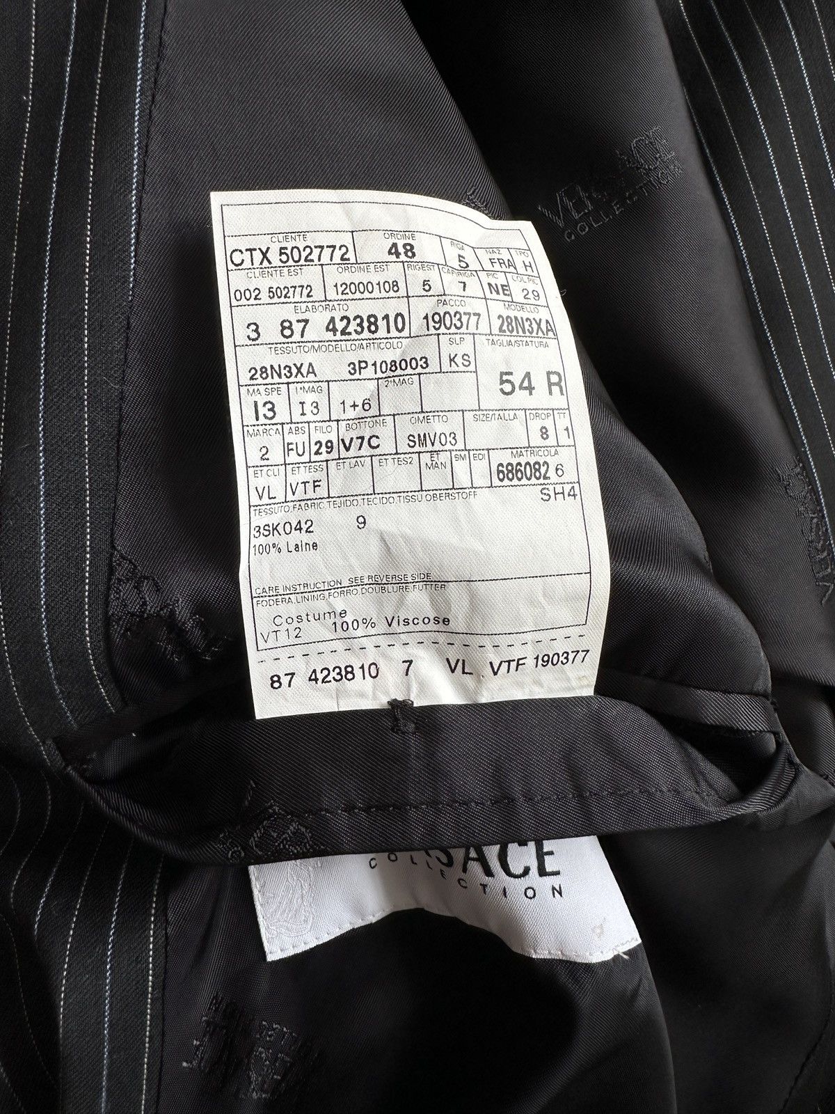 Versace VERSACE COLLECTION Super 100’S Wool Pinstripe Blazer Jacket Size 44R - 12 Thumbnail
