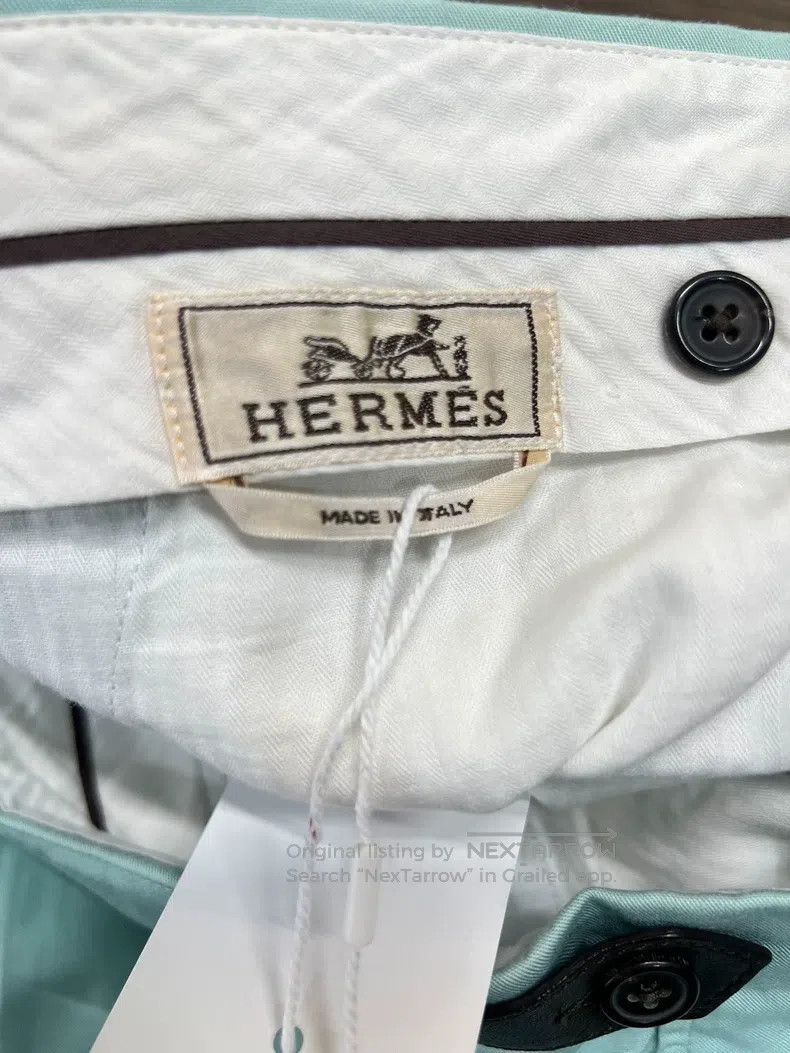 Hermes Hermes Blue leather patch casual shorts Size US 44 / EU 60 - 3 Thumbnail