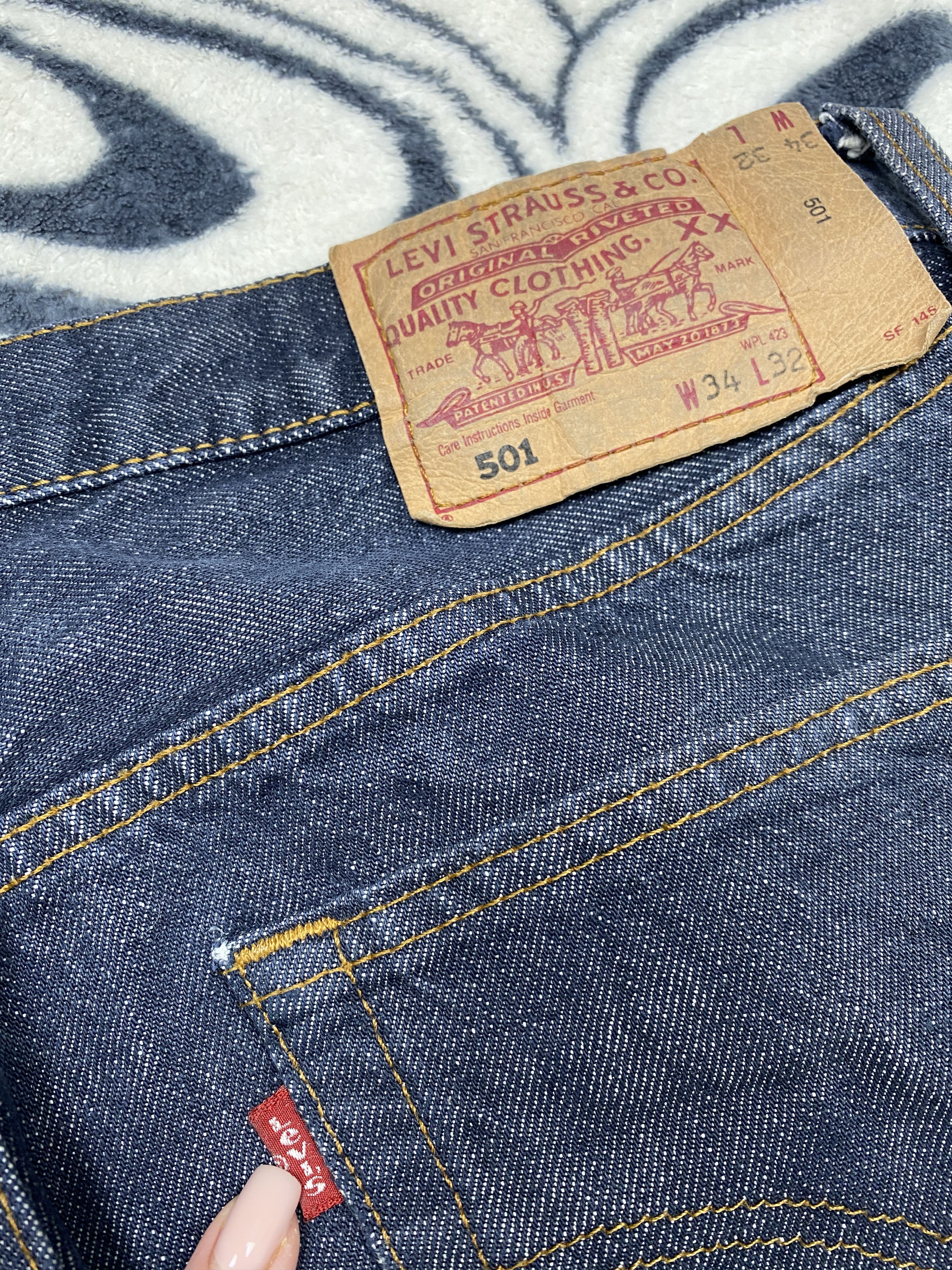Levi's Levi's 501 Vintage Mens Denim Pants Jeans Size US 34 / EU 50 - 2 Thumbnail