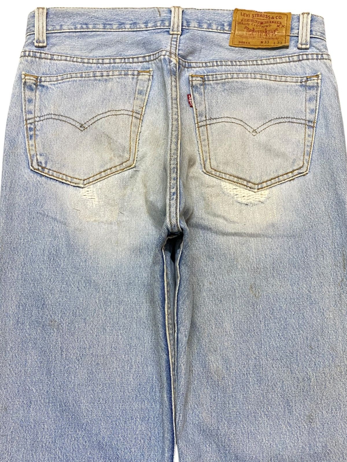 Levi's Vintage Levis 501xx 90’s Faded Wash Grunge Loose Jeans Size US 31 - 4 Thumbnail