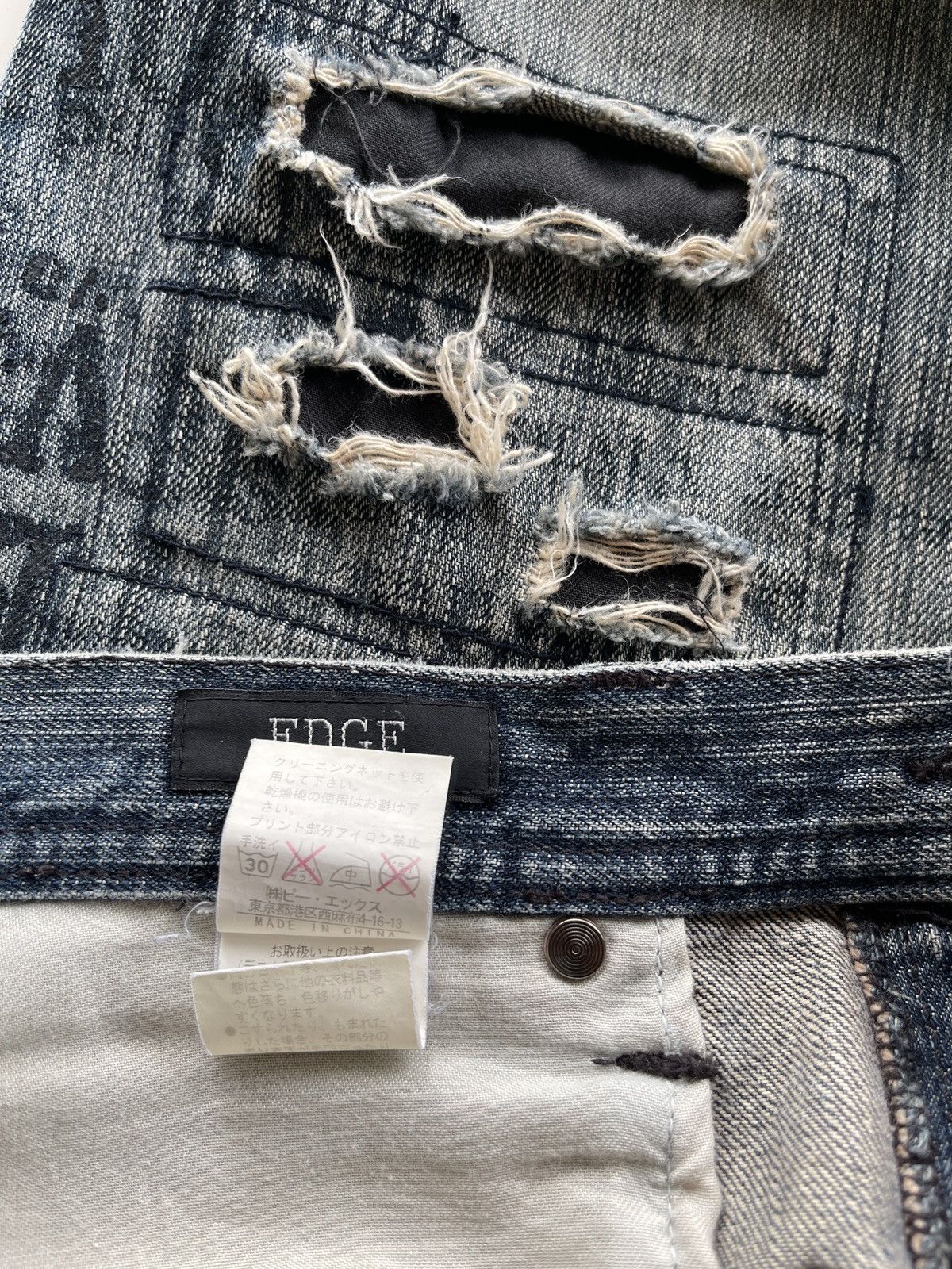 Japanese Brand Vintage EDGE Rupert If Six Was Nine Distressed Flare Denim Size US 32 / EU 48 - 9 Thumbnail