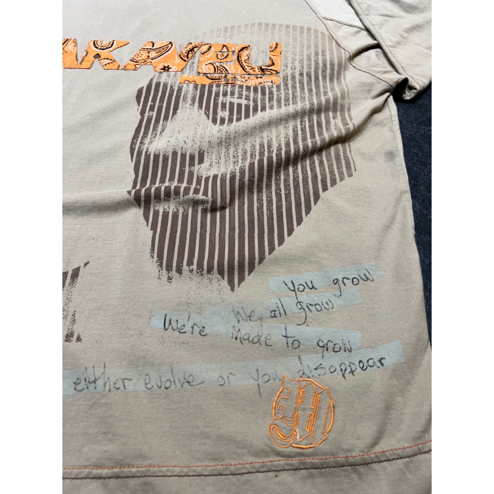 Vintage VINTAGE Makaveli Tupac T Shirt Long Sleeve Raglan 2XL Beige Hip Hop 90s 2000s Mens Size US XXL / EU 58 / 5 - 2 Thumbnail