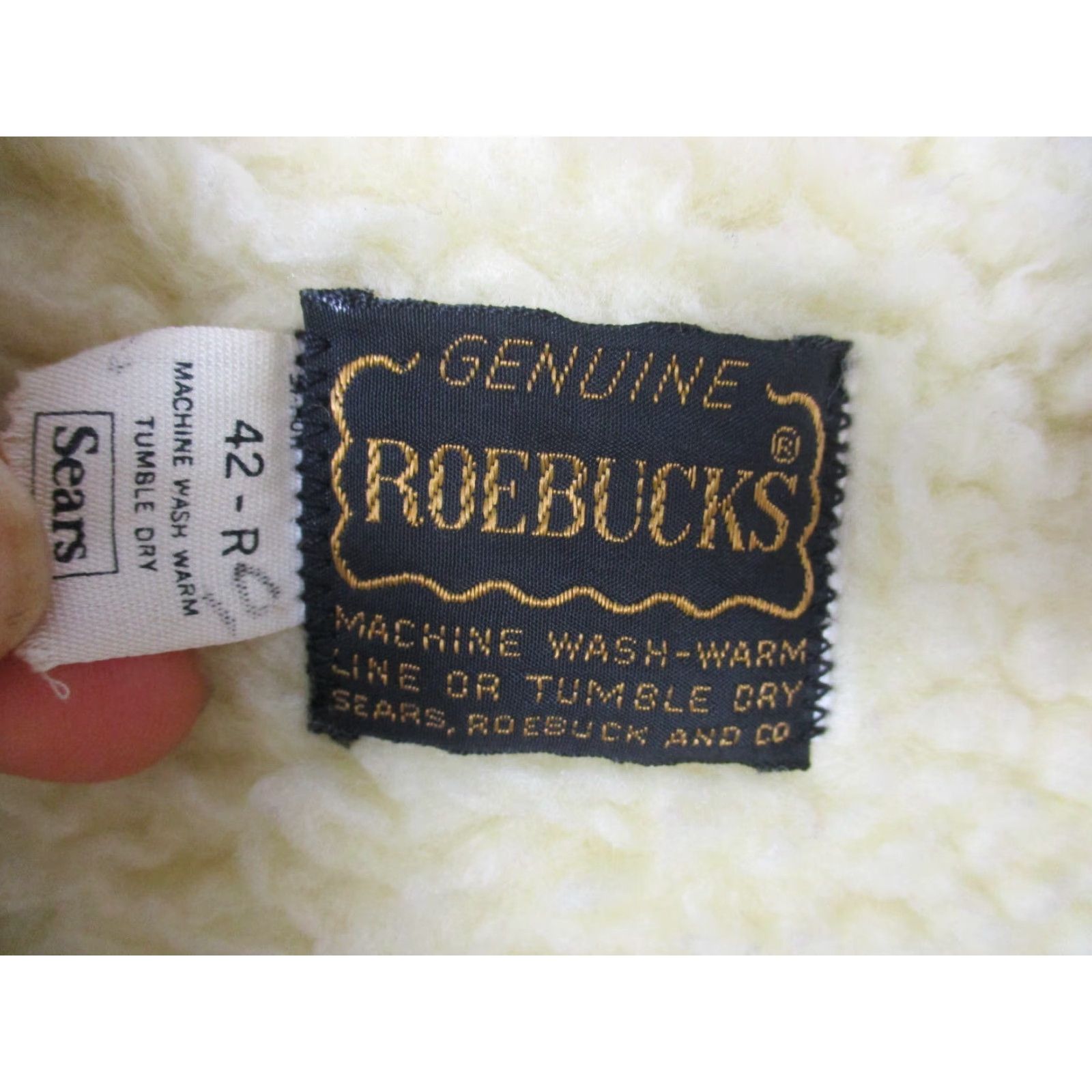 Sears VINTAGE Sears Roebucks Chore Shearling Coat Men’s 42 Jacket Denim Barn USA Size US XS / EU 42 / 0 - 3 Thumbnail