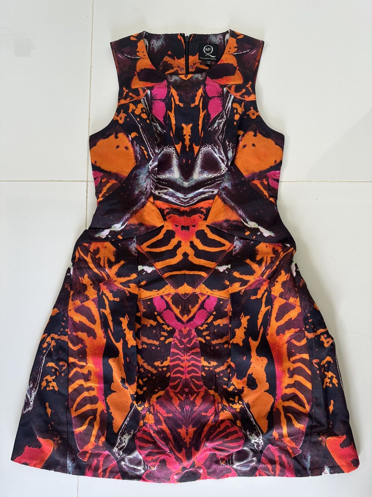McQ Alexander McQueen Alexander Mcqueen Multi Color Abstratct Print Dress Size S / US 4 / IT 40 - 3 Thumbnail