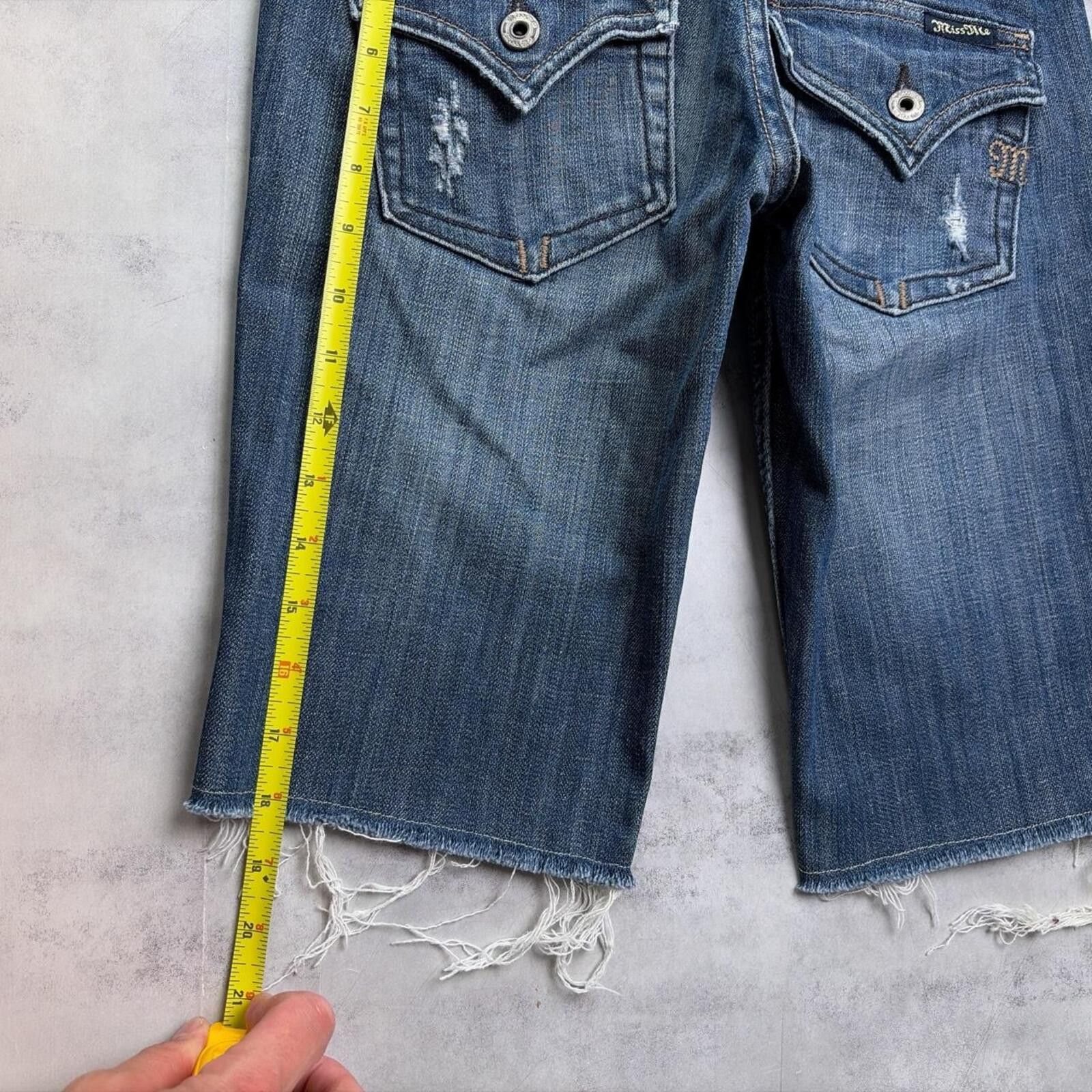 Other Y2K Miss Me Grunge Gothic Capri Denim Jorts Size 42" / US 20 - 7 Thumbnail