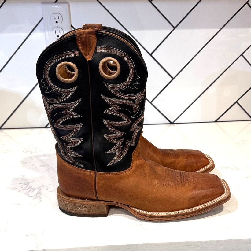 Justin Boots Justin Caddo Bent Rail Boots Broad Square Toe 12 EE wide Size US 12 / EU 45 - 3 Thumbnail