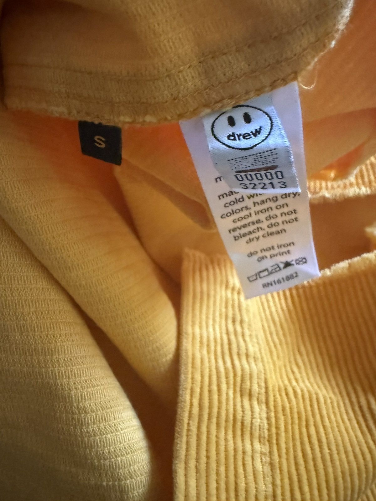 Drew House Drew House Yellow Corduroy Button-Up Shirt Smiley Logo S Size US S / EU 44-46 / 1 - 6 Thumbnail