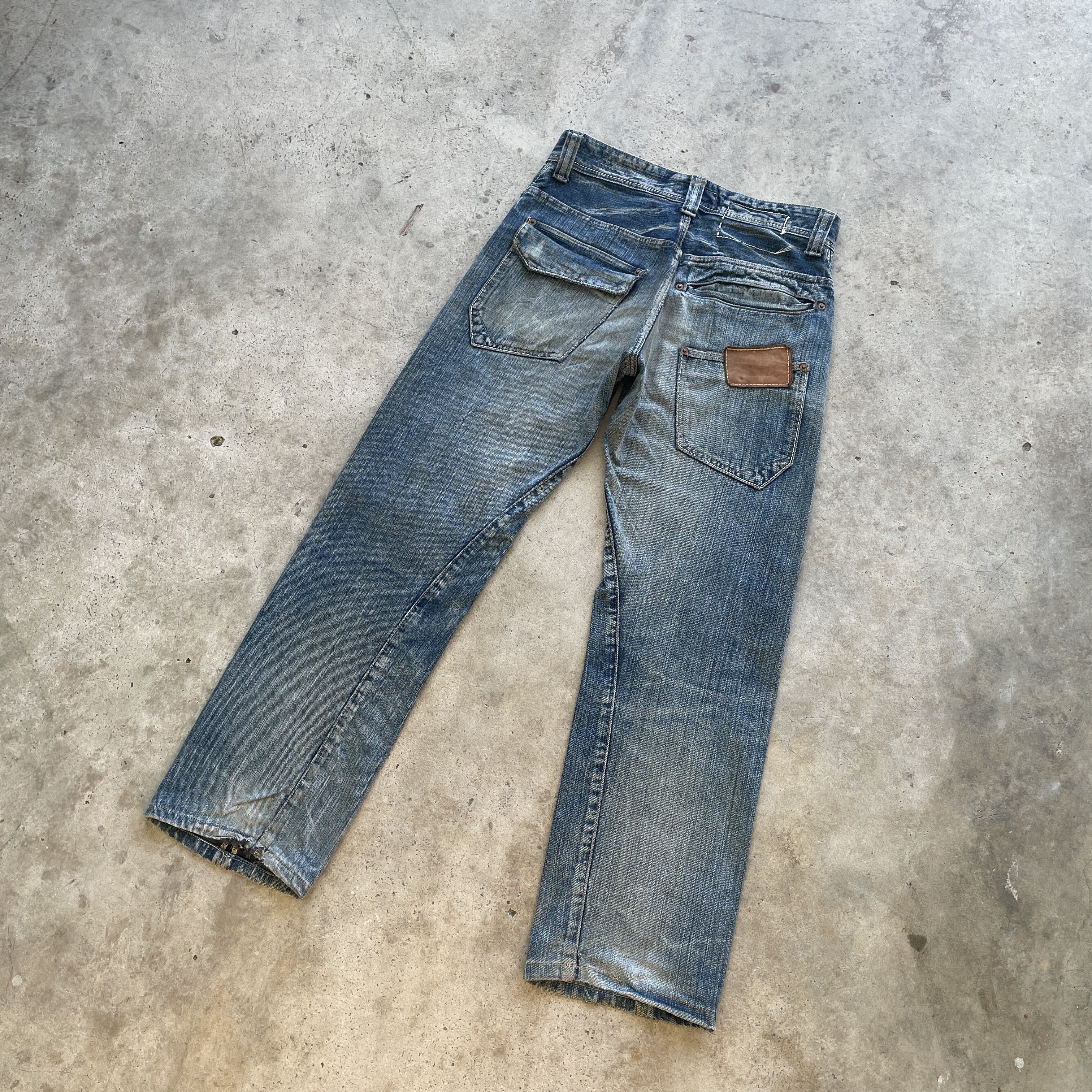 Japanese Brand × Jean W32 VINTAGE JOHNBULL KOJIMA JAPAN FADED RIPPED JEANS PANTS Size US 32 / EU 48 - 1 Thumbnail