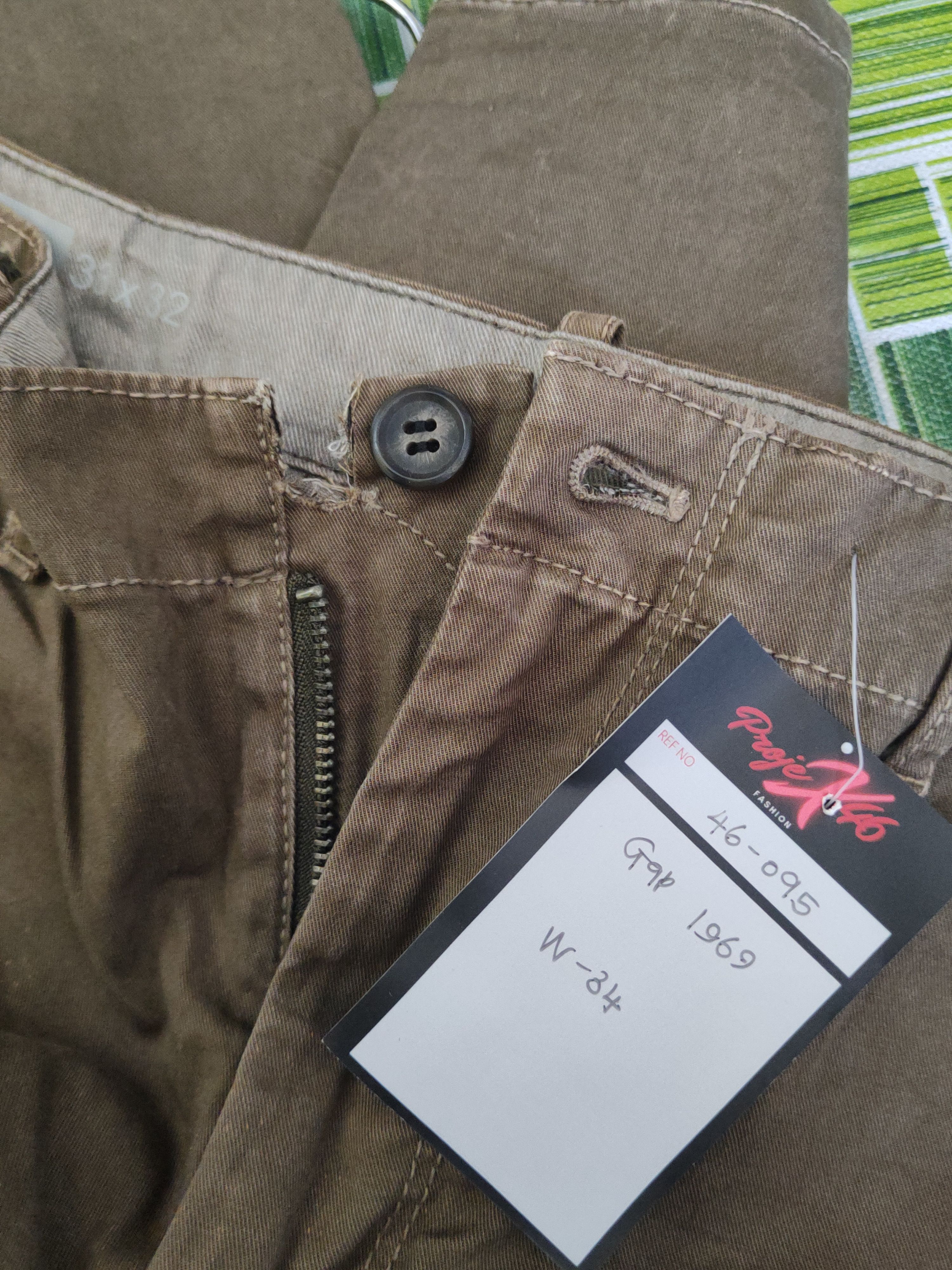 Gap DL Gap 1969 Olive Multipocket Cargo Pants #46-095 Size US 33 - 17 Thumbnail