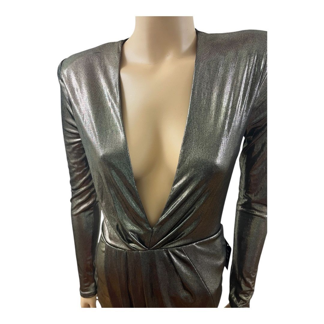 Express Express Gold Metallic Glittery Cocktail Dress Size S / US 4 / IT 40 - 3 Thumbnail