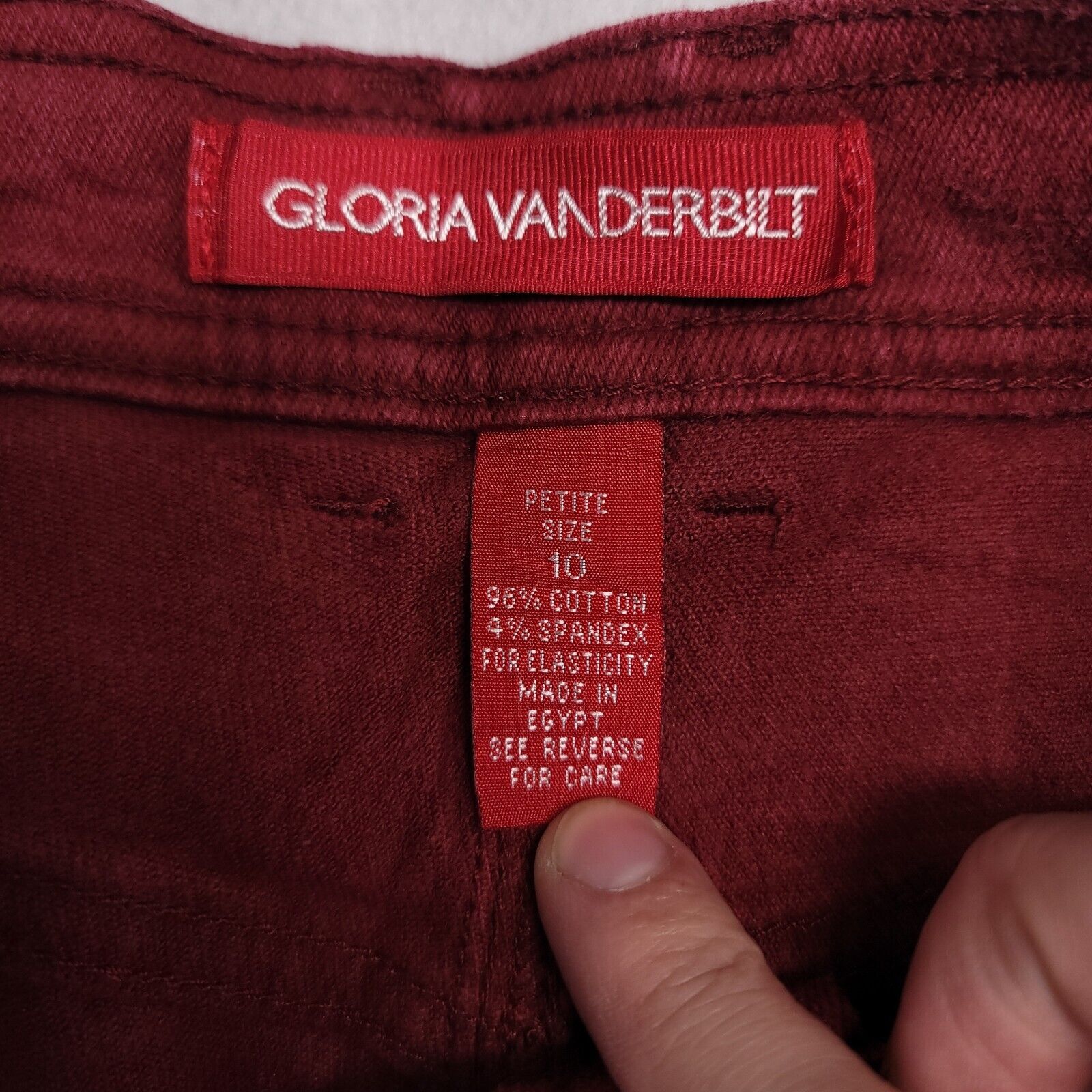 Gloria Vanderbilt Gloria Vanderbilt Button Denim Jeans Womens Size 10P Maroon Size 26" / US 2 / IT 38 - 9 Thumbnail