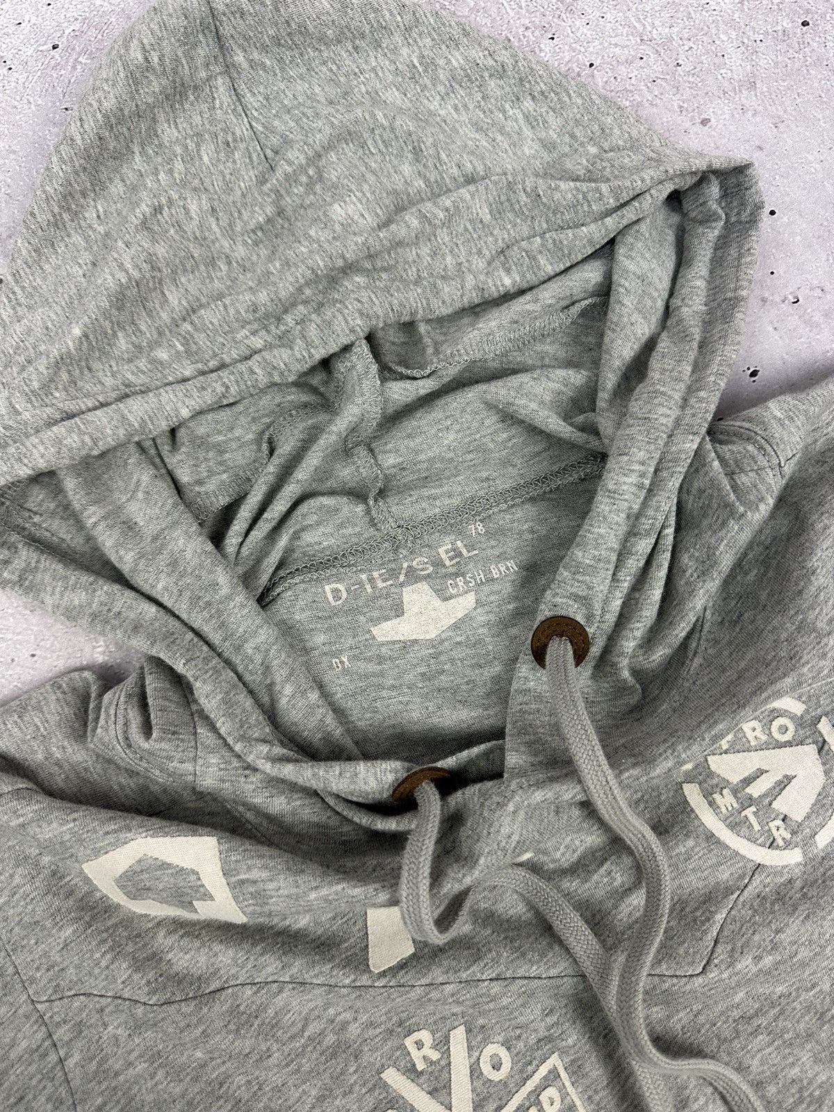 Diesel Vintage Diesel Long Sleeve Grey Light Men’s Cotton Hoodie Size US M / EU 48-50 / 2 - 10 Thumbnail