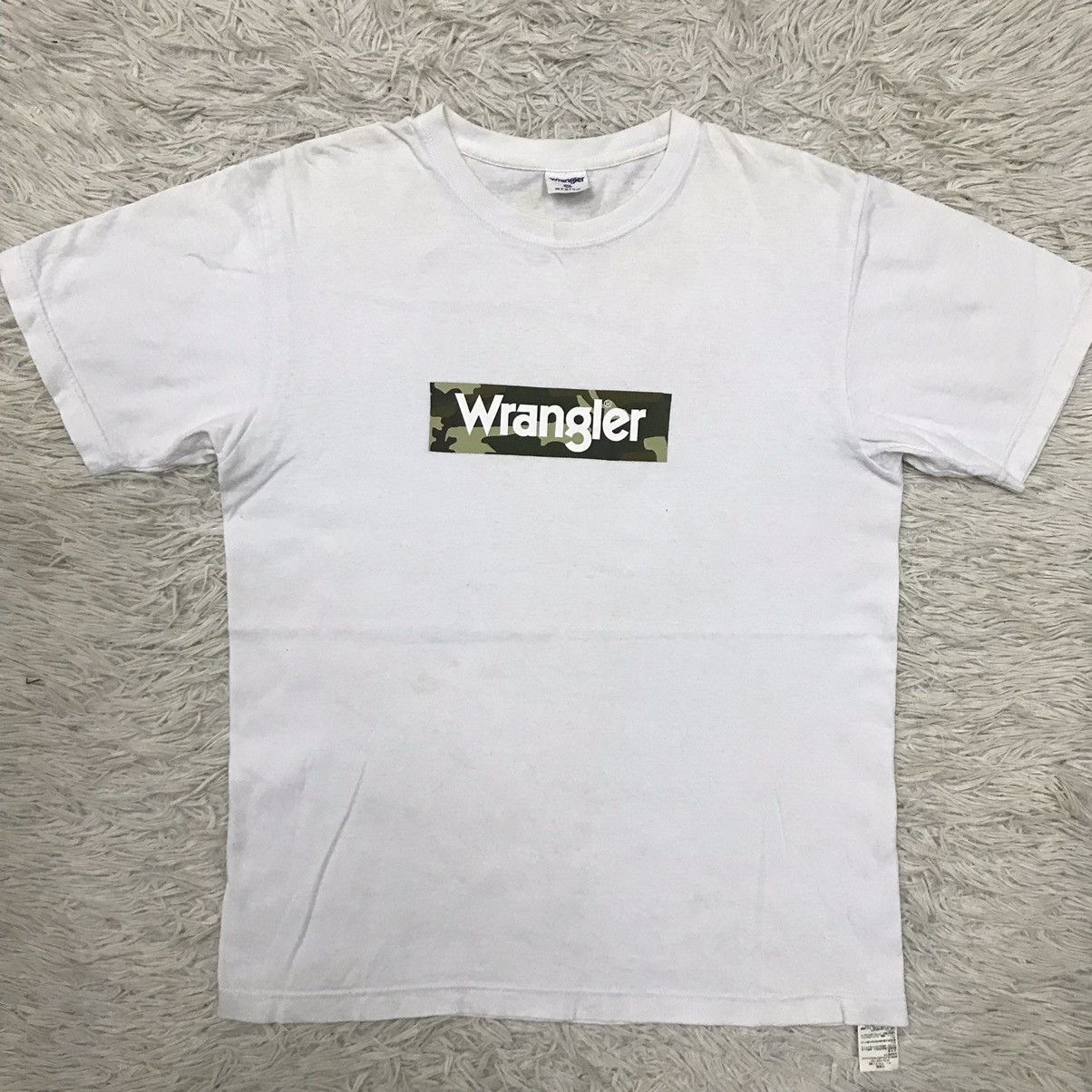 Japanese Brand WRANGLER BOX LOGO CAMO TSHIRT Size US S / EU 44-46 / 1 - 7 Thumbnail
