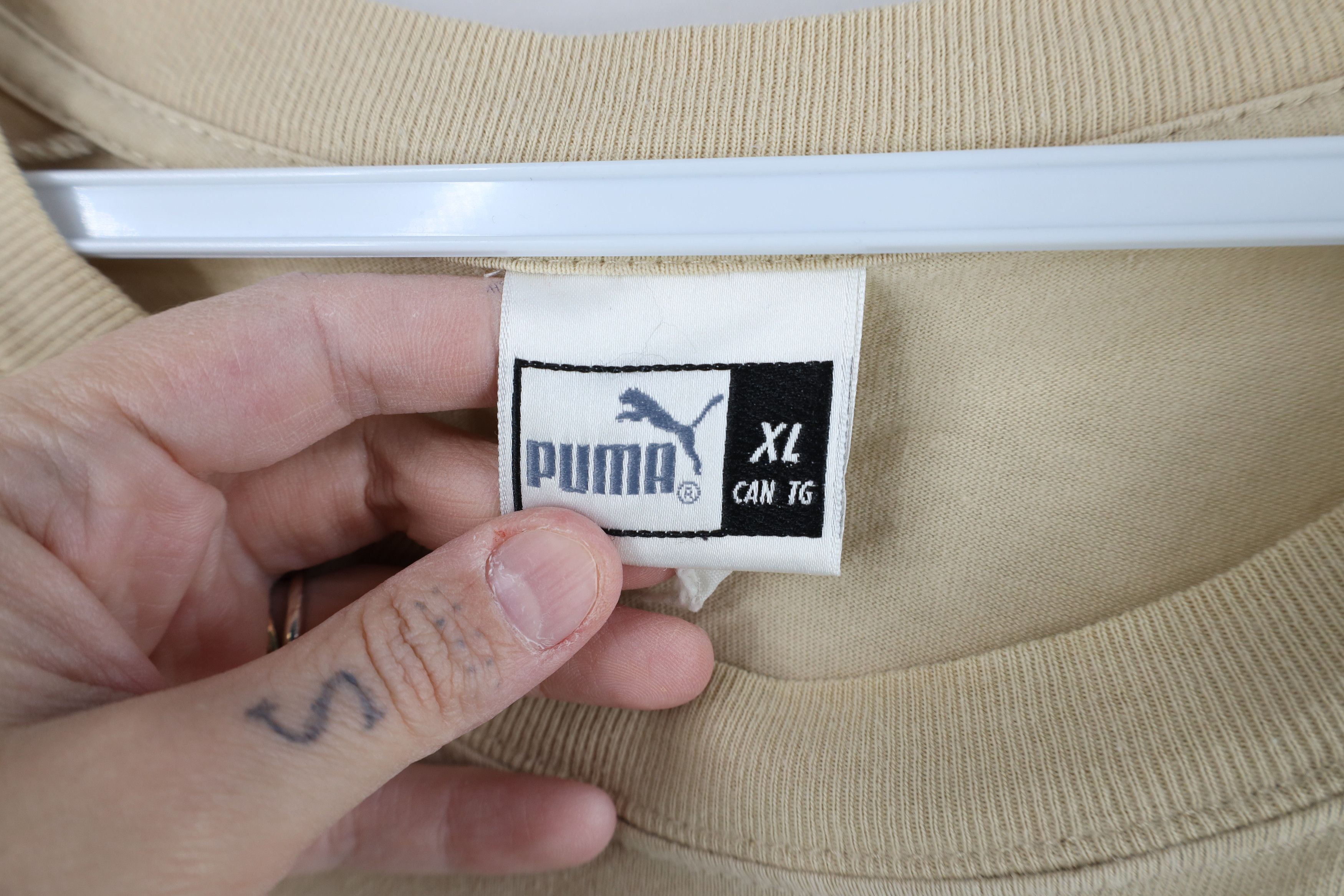 Puma Vintage 90s Y2K Puma Spell Out Baggy Fit T-Shirt Earth Tone Size US XL / EU 56 / 4 - 11 Thumbnail