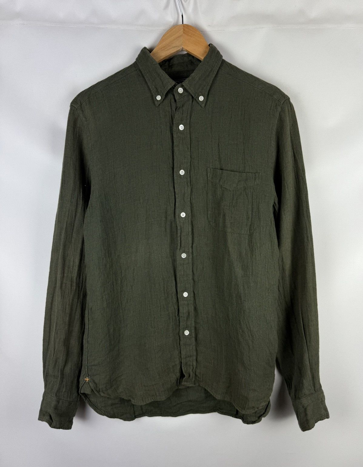 Beams Plus Beams Plus Japan Men’s Long Sleeve Linen Button Up Shirt Size US M / EU 48-50 / 2 - 1 Thumbnail