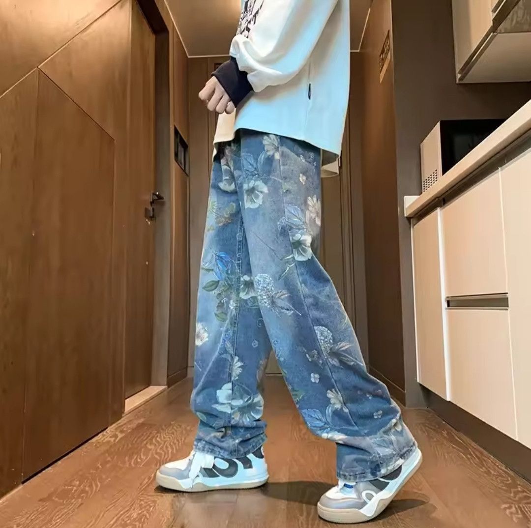 Japanese Brand × Vintage Autumn Floral Vintage Denim Pants Size US 32 / EU 48 - 3 Thumbnail