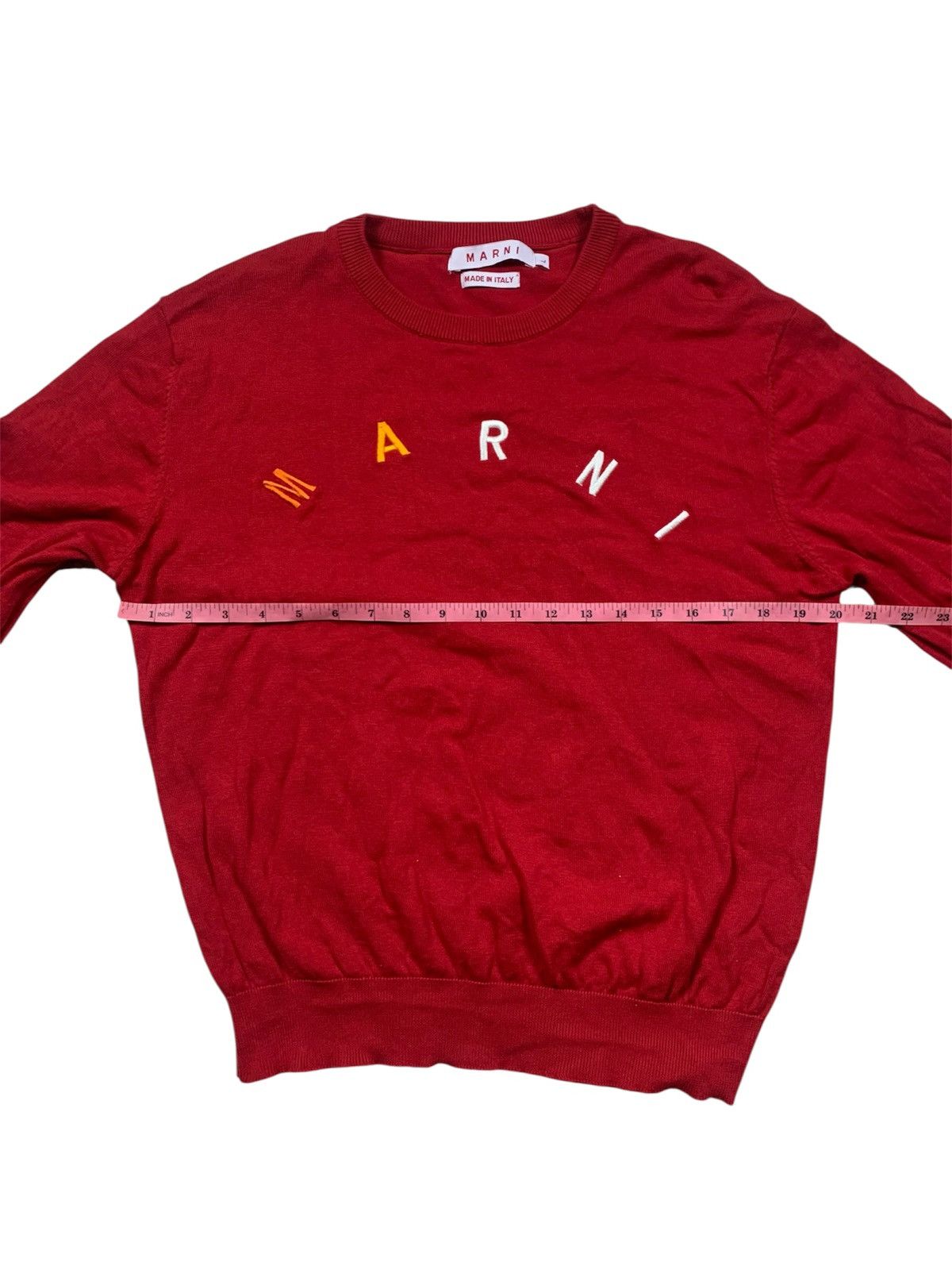 Marni Marni Logo Crewneck Sweater Size US L / EU 52-54 / 3 - 3 Thumbnail
