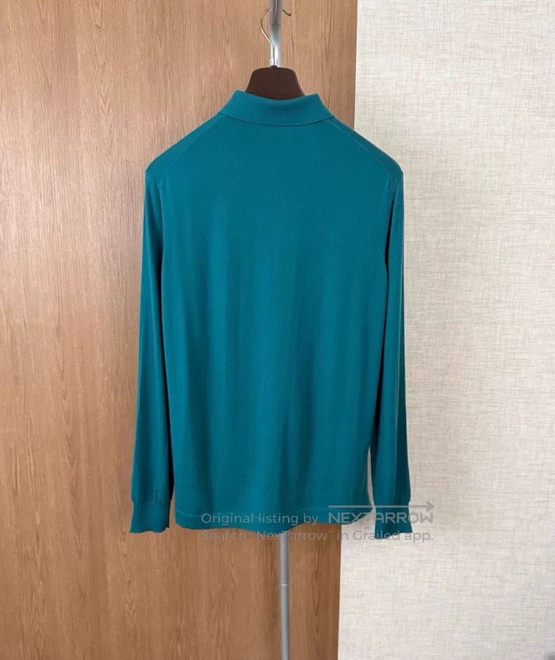 Loro Piana Loro Piana King's Gift Long Sleeve Knitted Polo Size US L / EU 52-54 / 3 - 6 Thumbnail