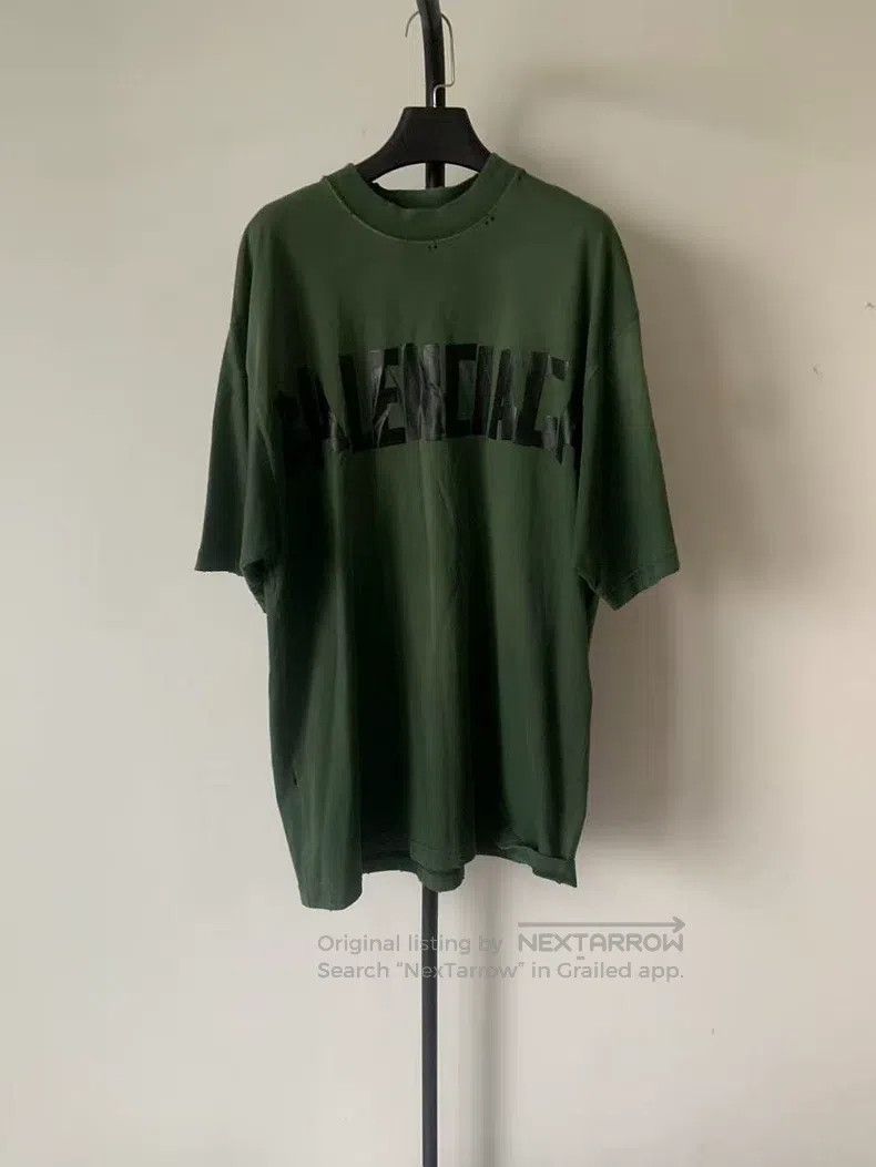 Balenciaga Balenciaga Letter Logo Printed Jersey Knit Round Neck Shor Size US XS / EU 42 / 0 - 1 Thumbnail