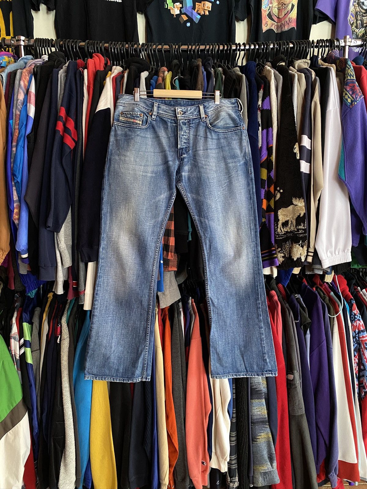 Diesel VINTAGE DIESEL FLARED DENIM JEANS Y2k Size US 34 / EU 50 - 1 Thumbnail