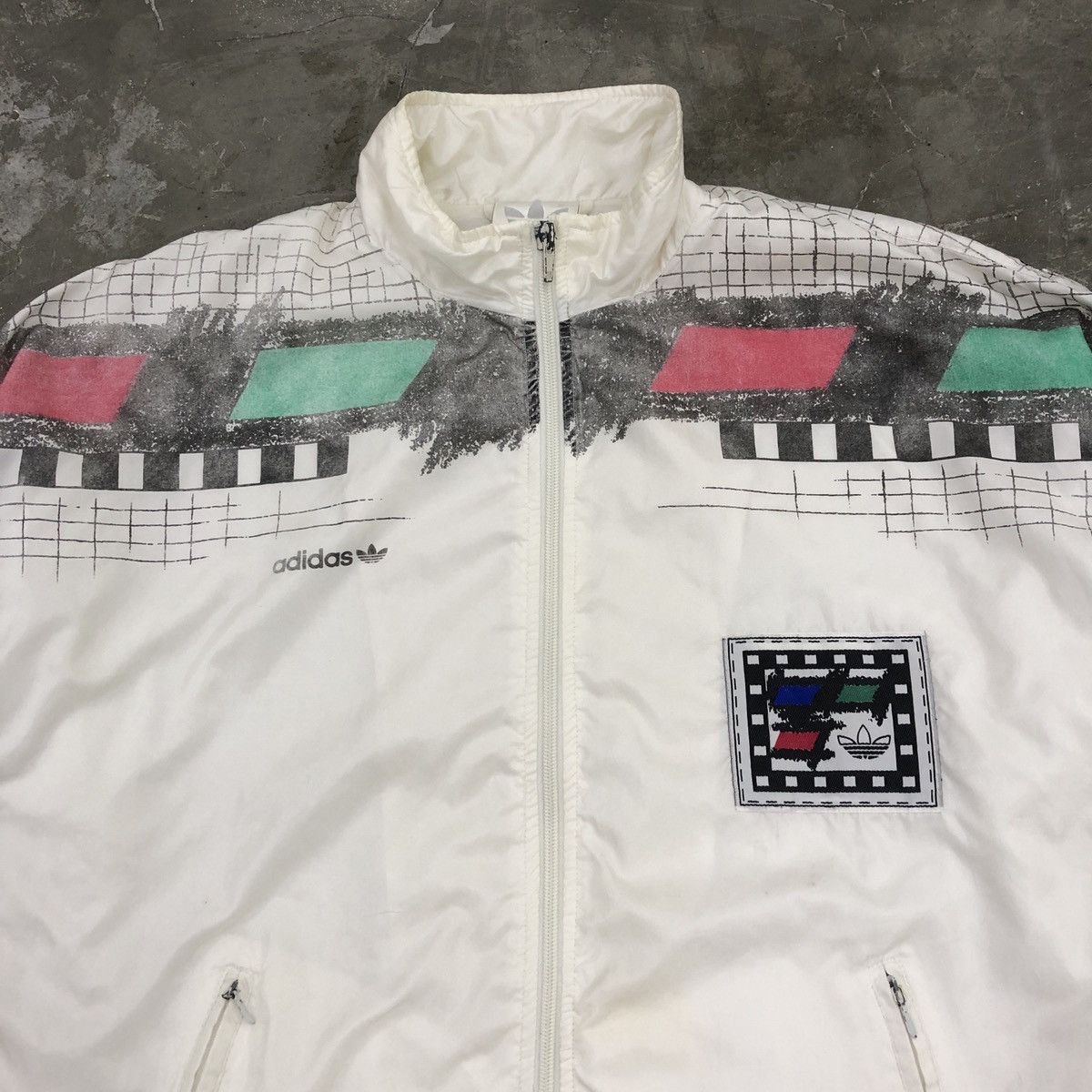 Adidas × Vintage Vintage 90s Adidas Zipper Windbreaker Size US L / EU 52-54 / 3 - 2 Thumbnail