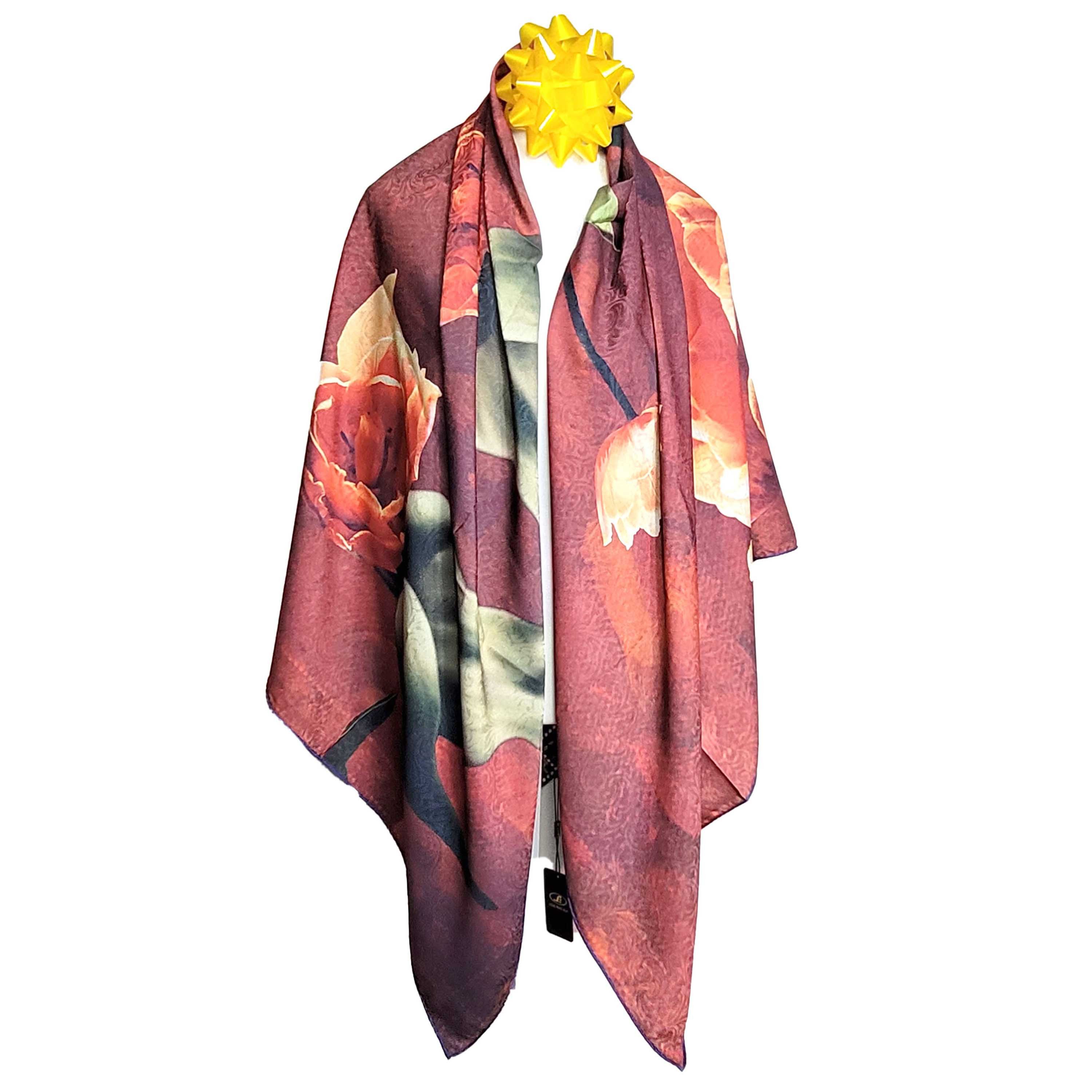 Other NWT Double Sided Silk Scarf 52"x52" Large Square Wrap 3232 Size ONE SIZE - 7 Thumbnail