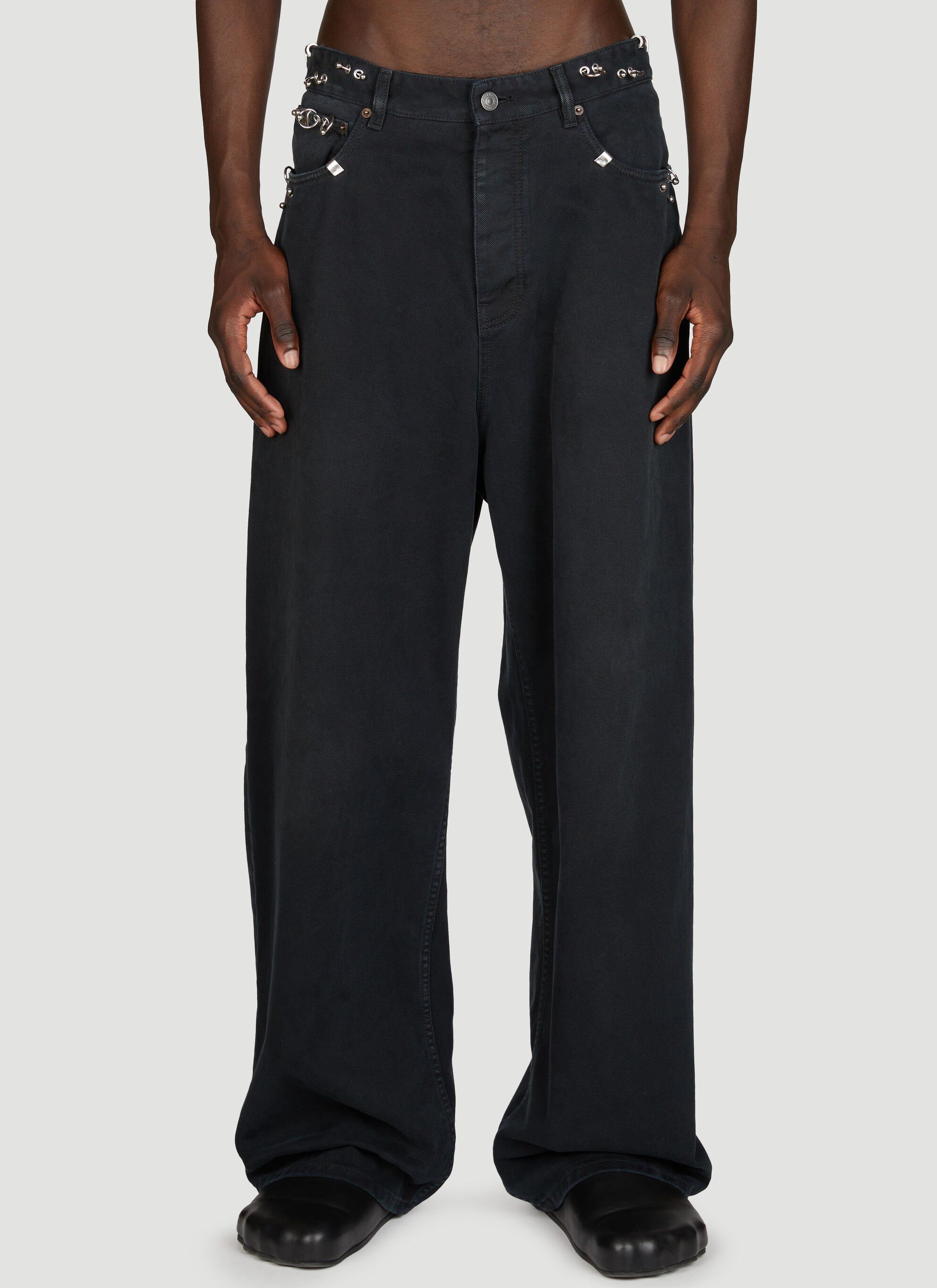 Balenciaga Pierced Baggy Jeans Pants in black Size US 30 / EU 46 - 1 Thumbnail