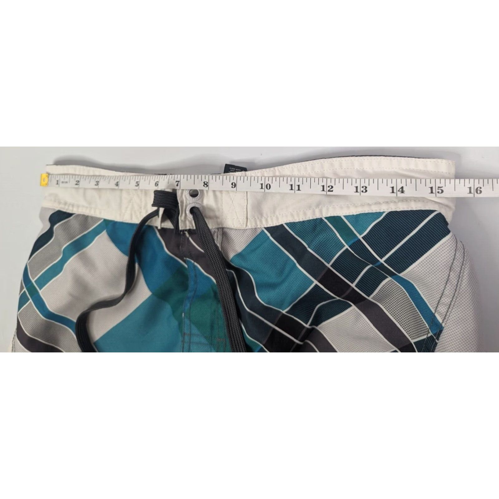 Ocean Pacific OP Ocean Pacific Green Blue Pattern Mens Size Small 28 Swim Surf Lined Trunks Size US 29 - 5 Thumbnail