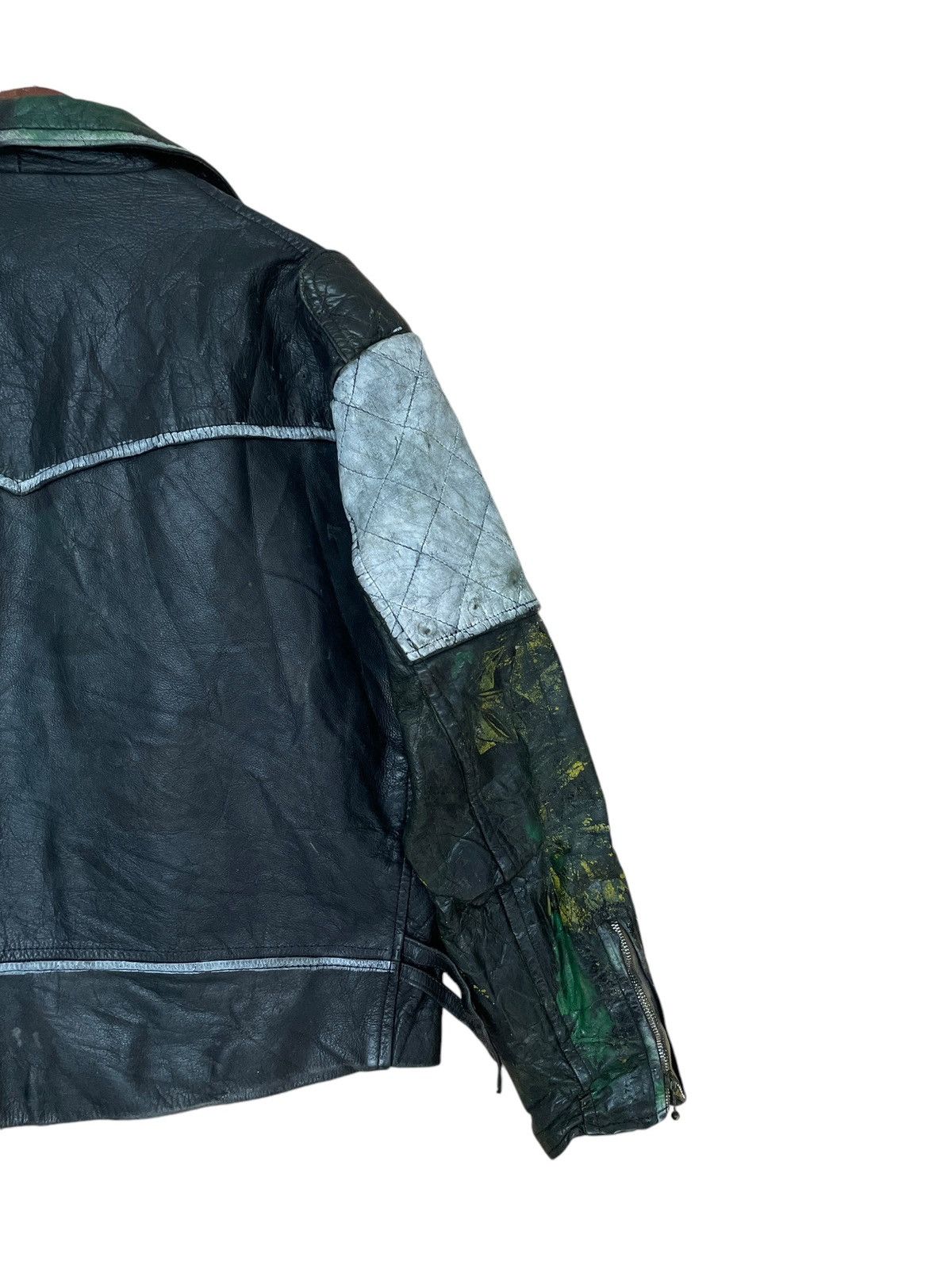 If Six Was Nine Vintage Japanese Brand Double Collar Leather Jacket 1990s Size US M / EU 48-50 / 2 - 8 Thumbnail